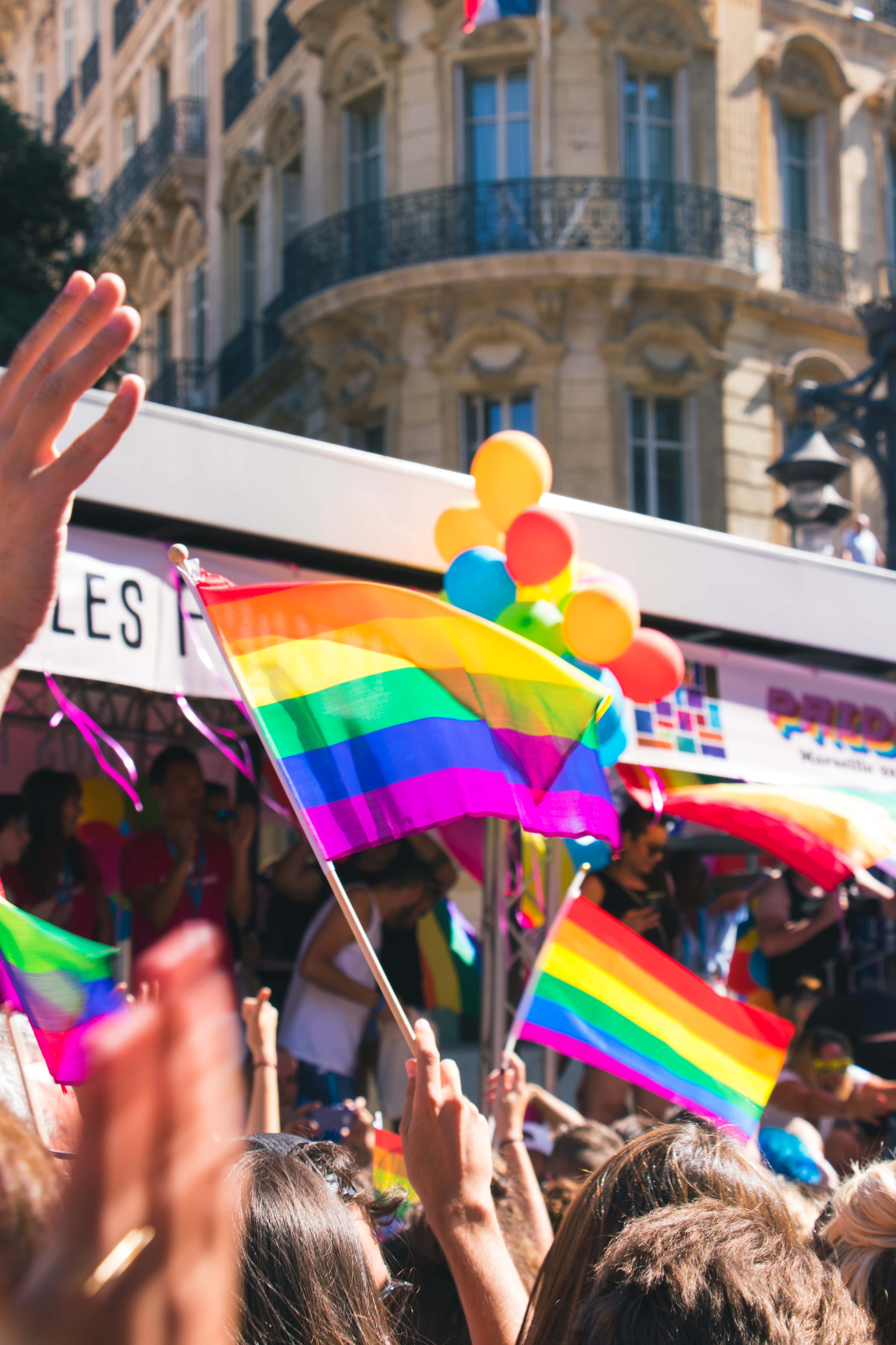 LGBT Flags, Pride Parade, rainbow flags, 5K Phone Wallpaper