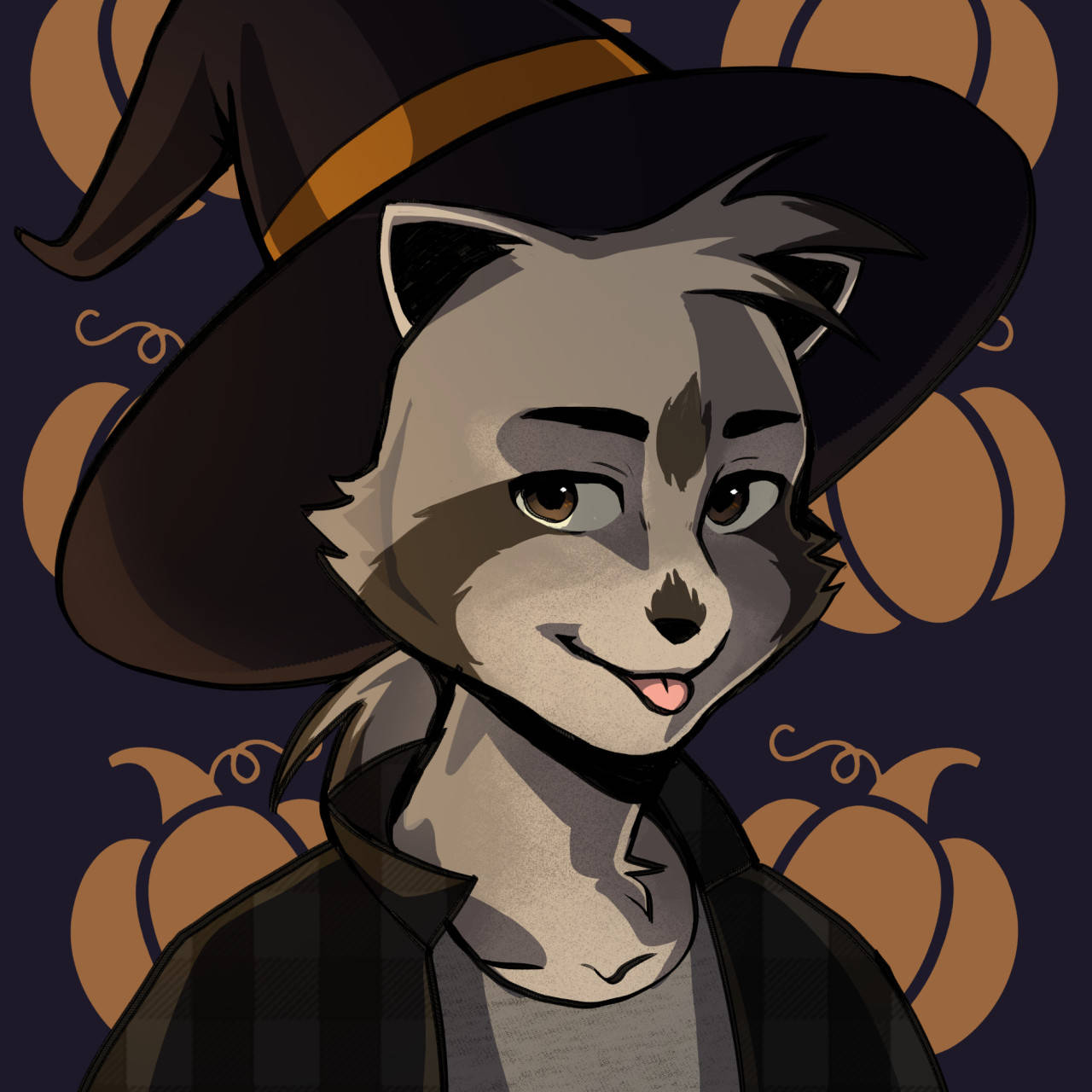 cat witch, halloween pfp, witch hat, HD Desktop Wallpaper