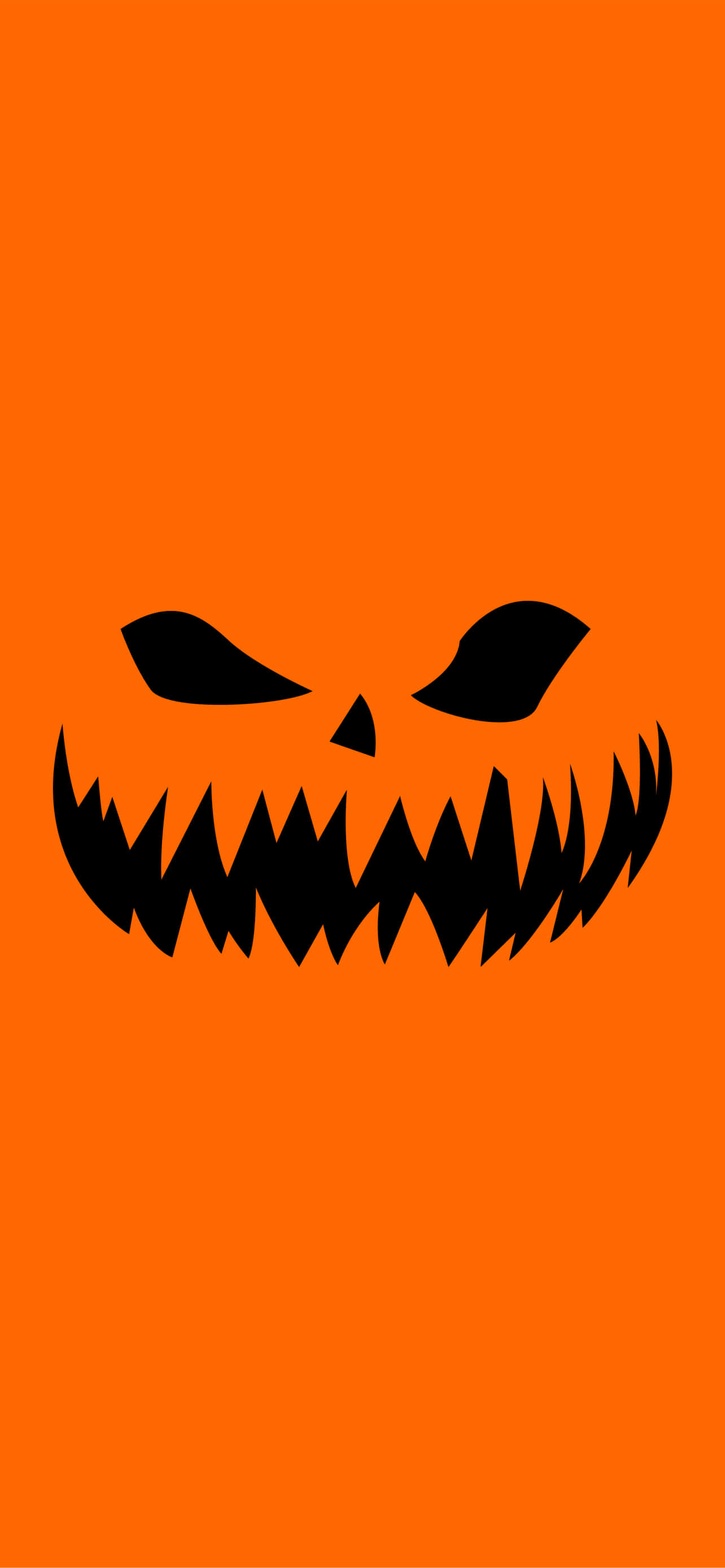 Halloween Pumpkin, jack-o'-lantern face, jagged teeth, 2K Phone Wallpaper