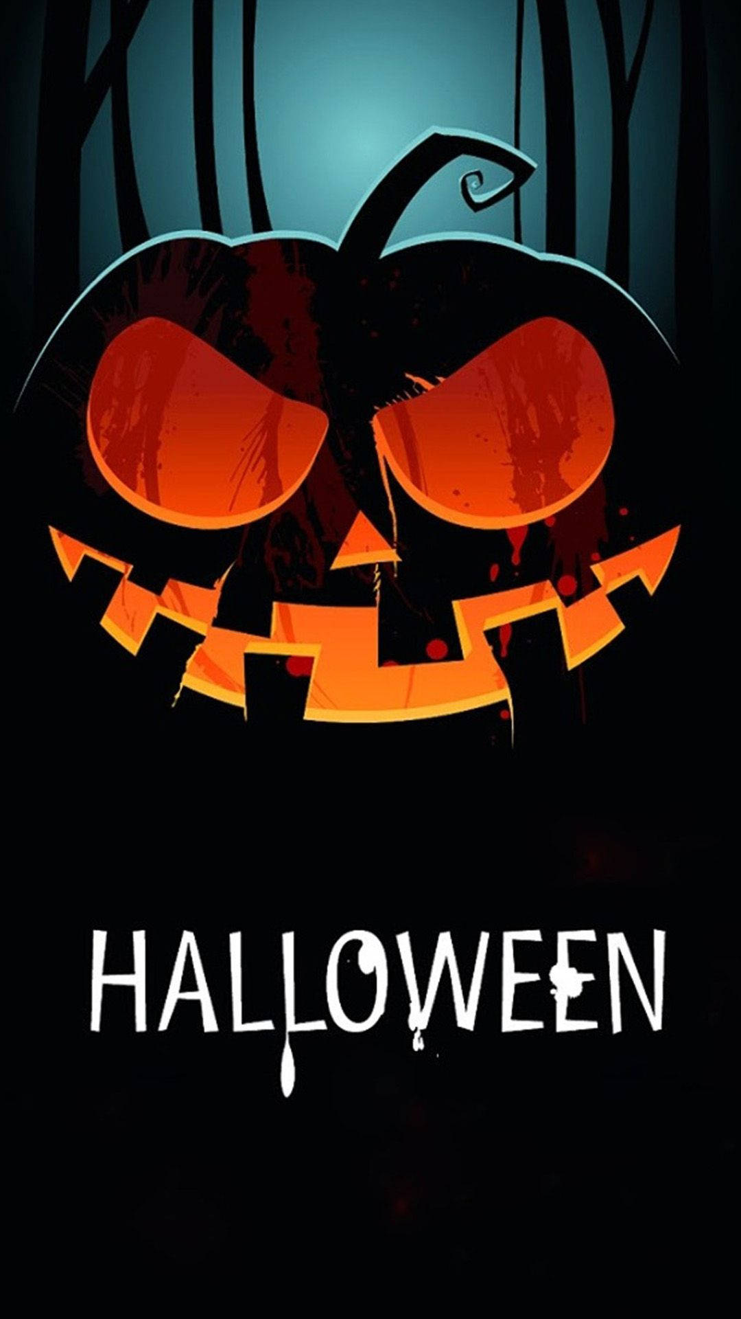 creepy pumpkin, jack-o'-lantern, glowing, Full HD Phone Wallpaper
