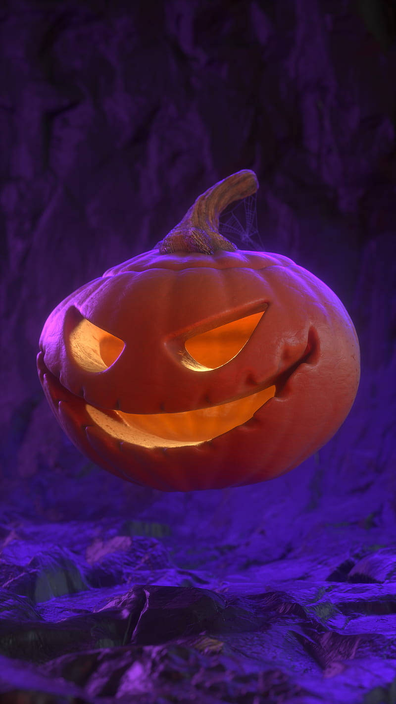 Halloween Pumpkin, jack-o'-lantern, sinister grin, HD Phone Wallpaper