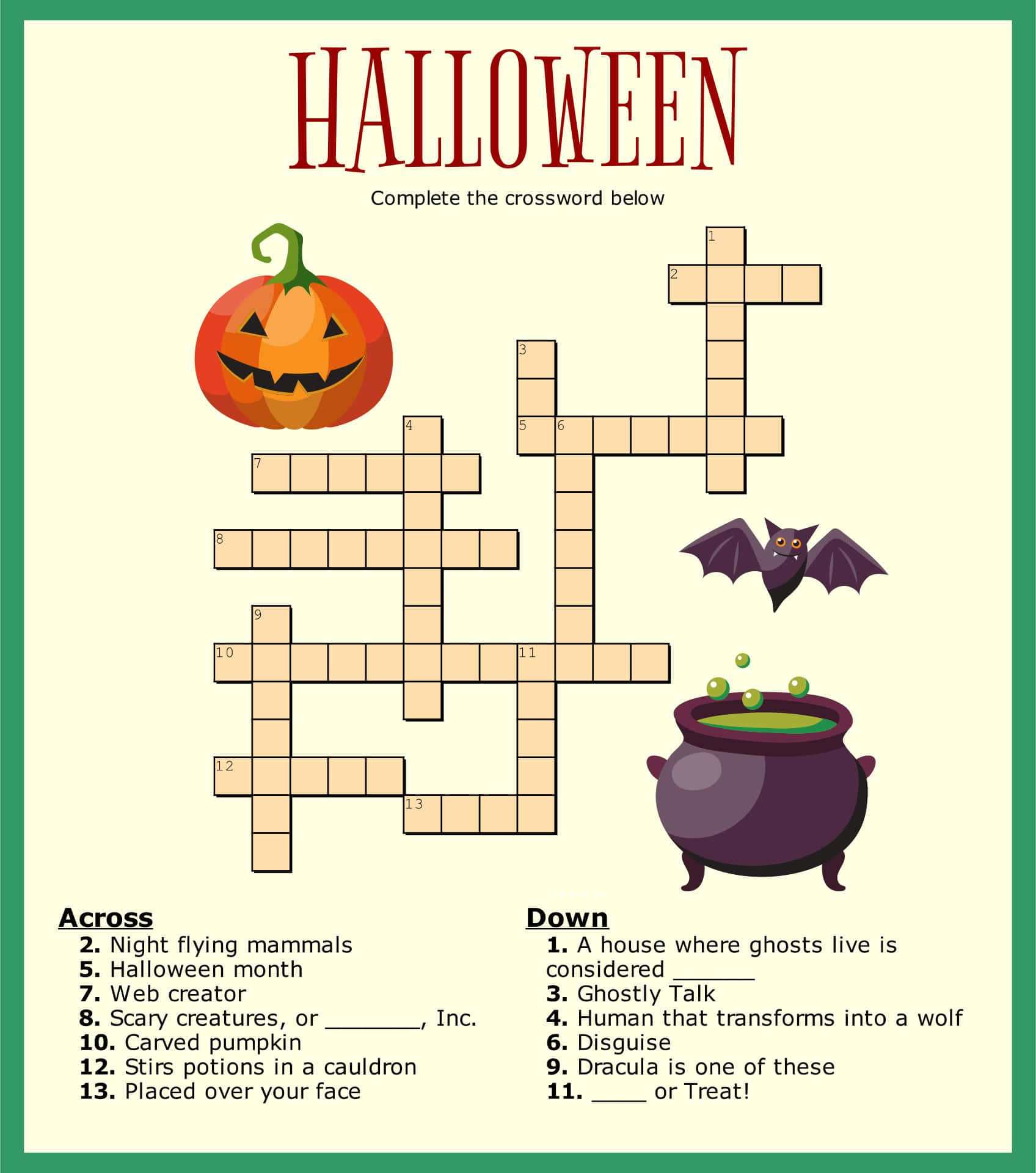 Halloween Puzzles, jack-o'-lantern, bat, Full HD Phone Wallpaper