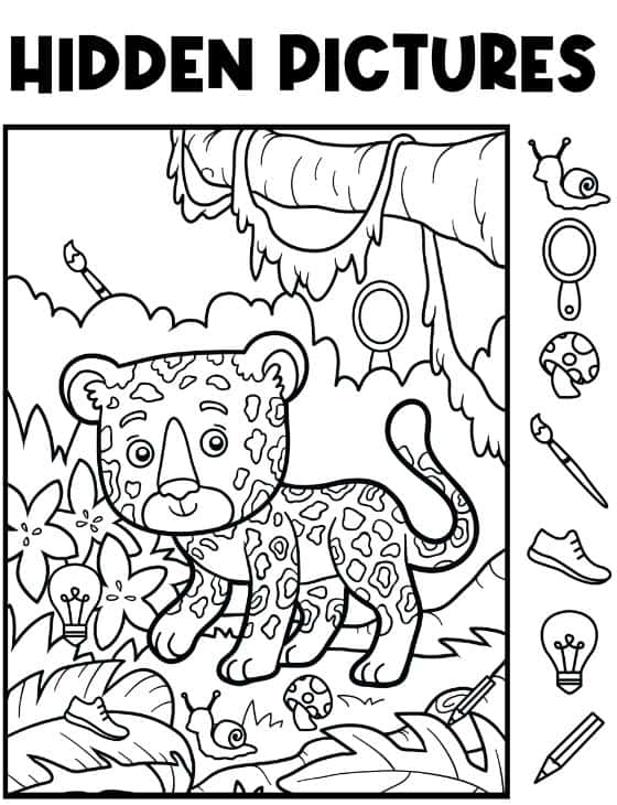 Halloween Puzzles, black and white, hidden pictures coloring page, SD Phone Wallpaper