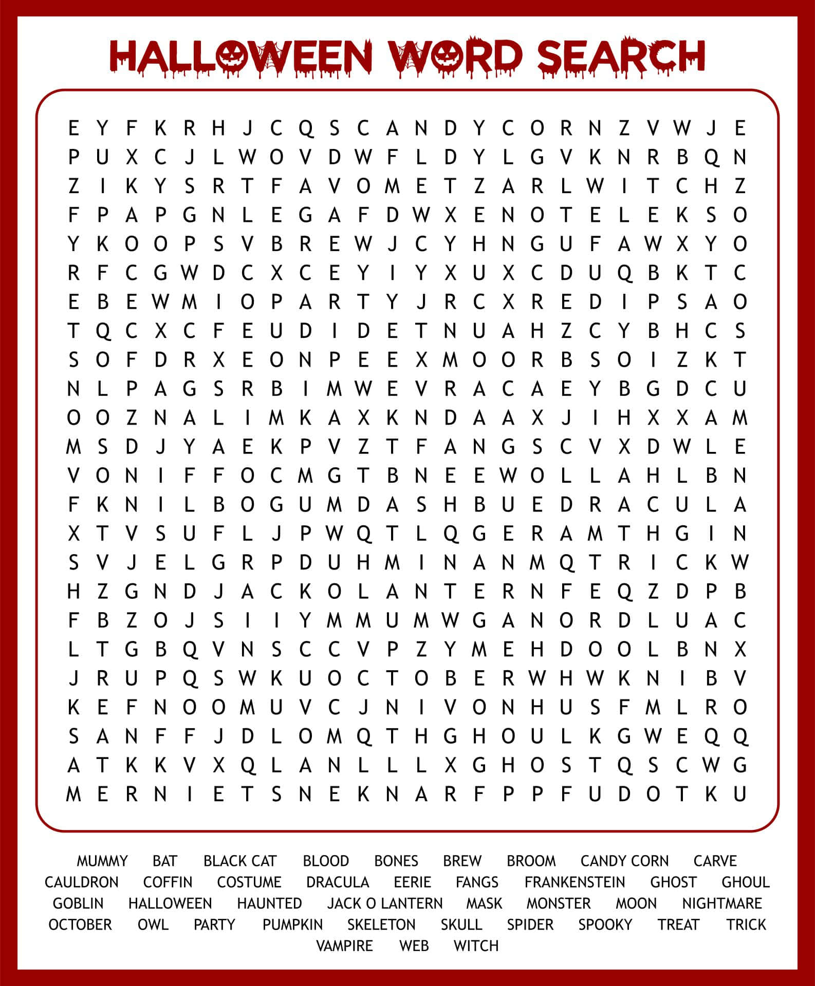 Halloween Puzzles, red bordered grid, witch, Full HD Phone Wallpaper
