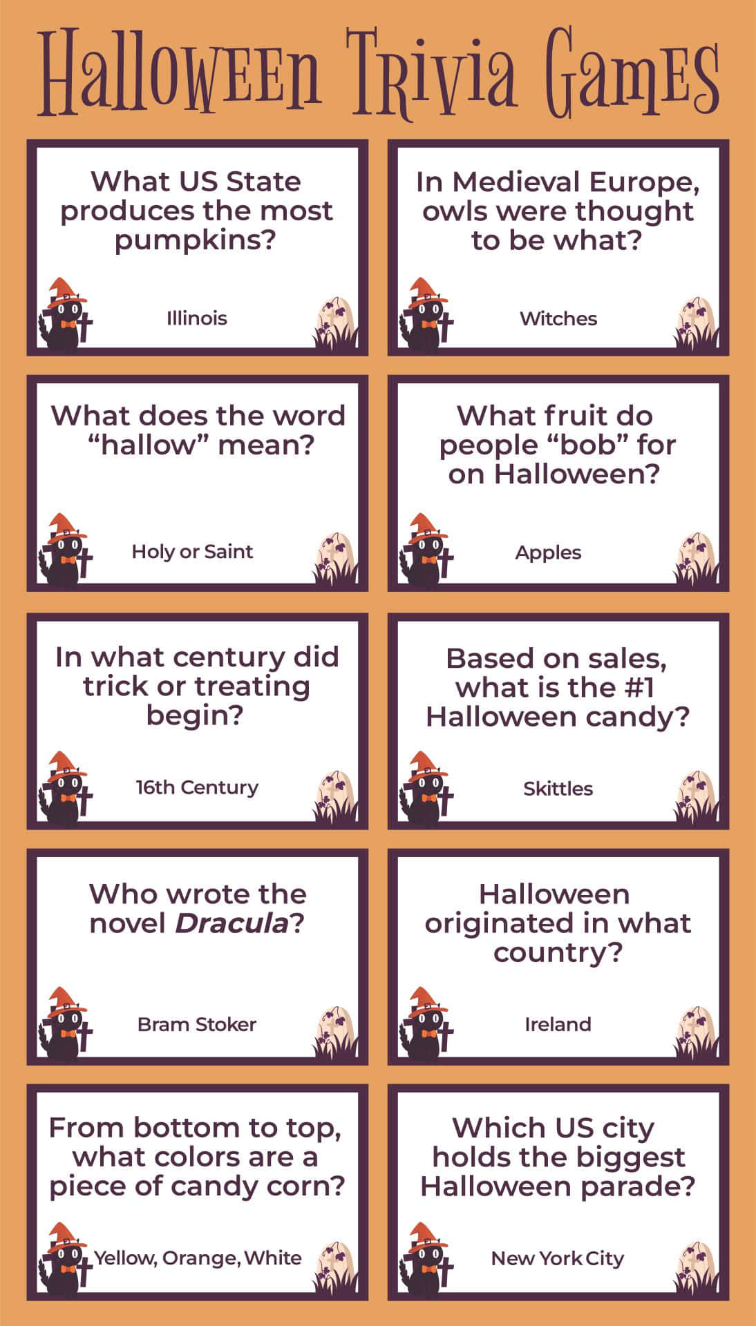 Halloween Trivia, pumpkins, owls, Full HD Phone Wallpaper
