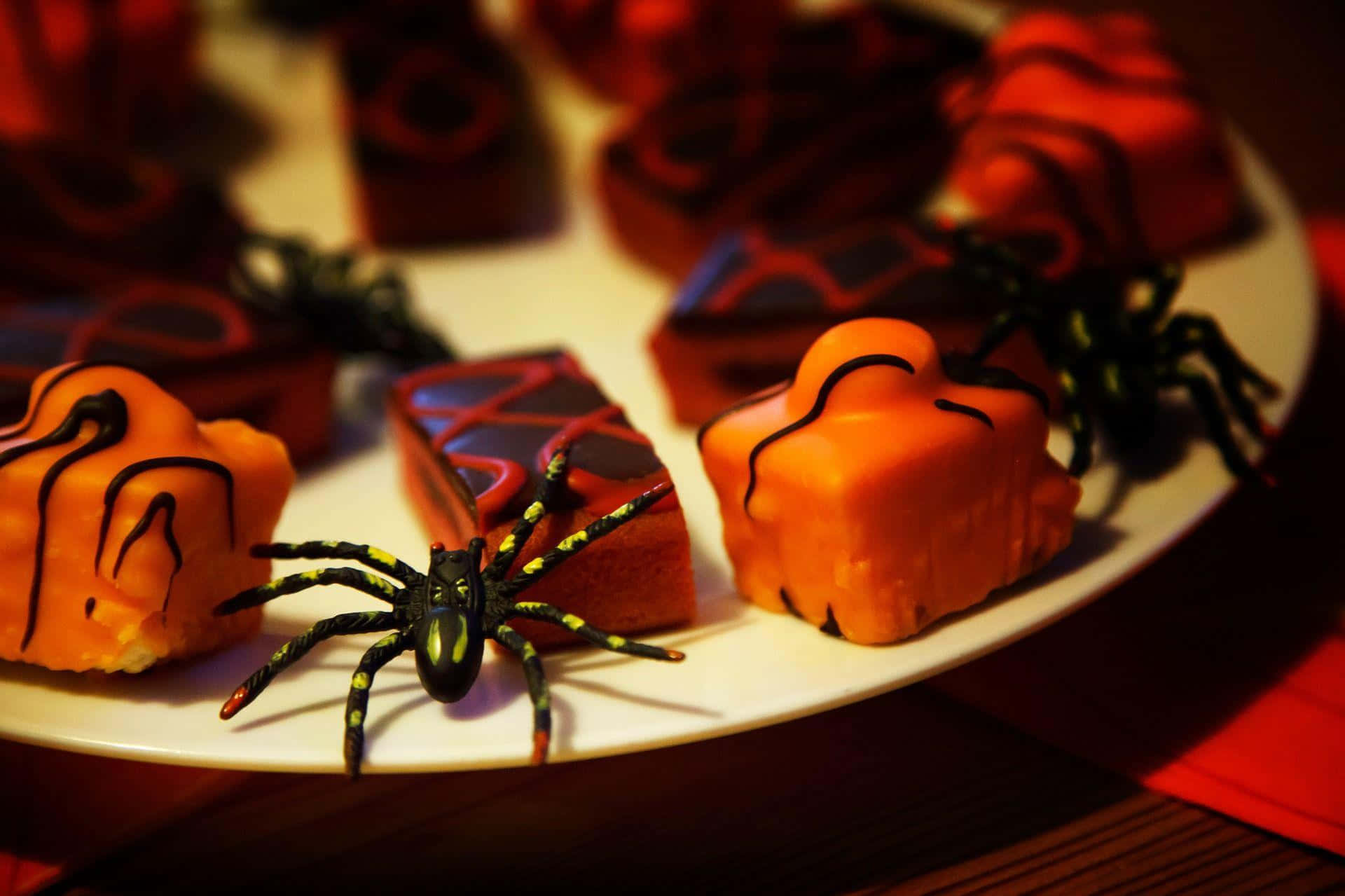 Halloween Treats, orange, red, Full HD Desktop Wallpaper