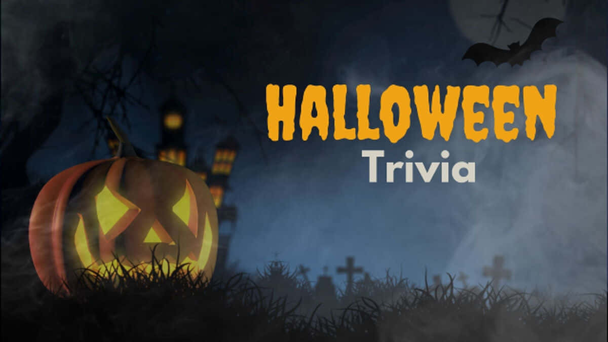 Halloween Trivia, jack-o'-lantern, haunted graveyard, SD Desktop Wallpaper