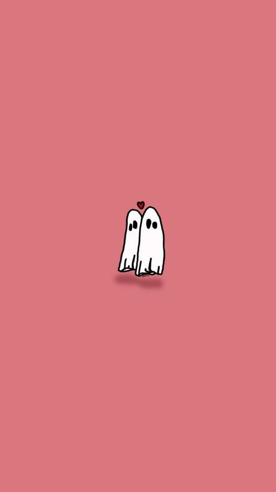Halloween Tumblr Aesthetic, white cartoon ghosts, black eyes, HD Phone Wallpaper