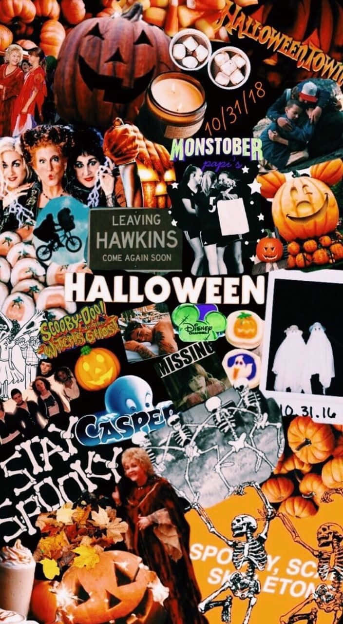 Halloweentown, pumpkins, ghosts, HD Phone Wallpaper