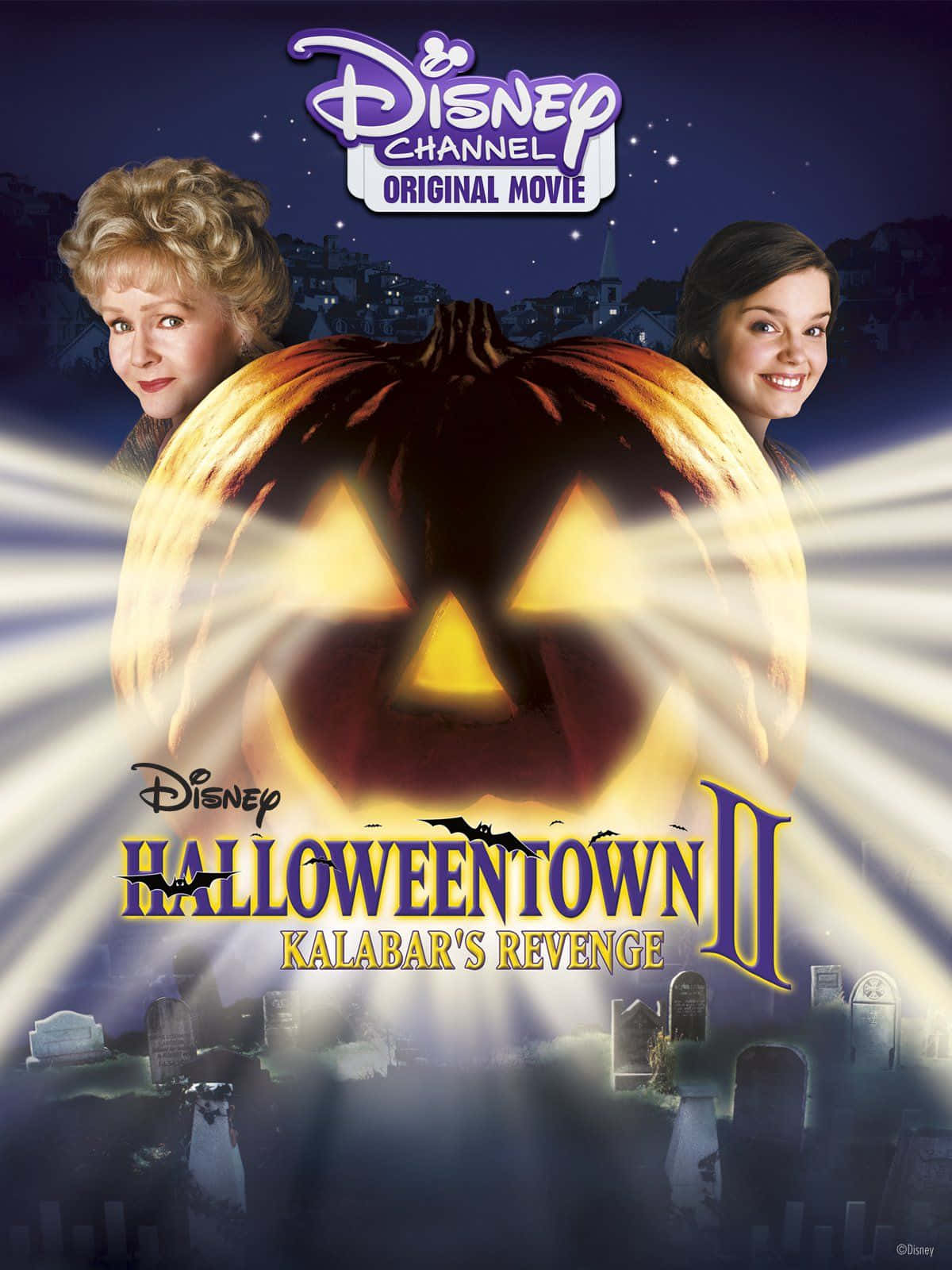 Halloweentown, jack-o'-lantern, starry night sky, HD Phone Wallpaper