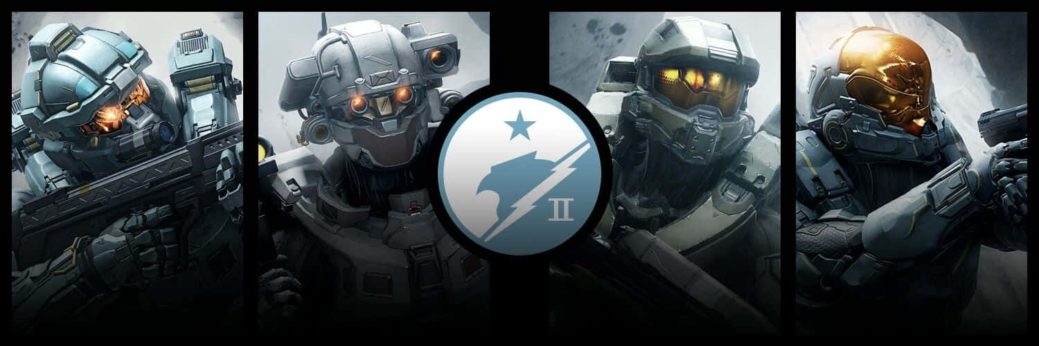 Halo 5 Blue Team, futuristic combat gear, glowing visors, HD Desktop Wallpaper