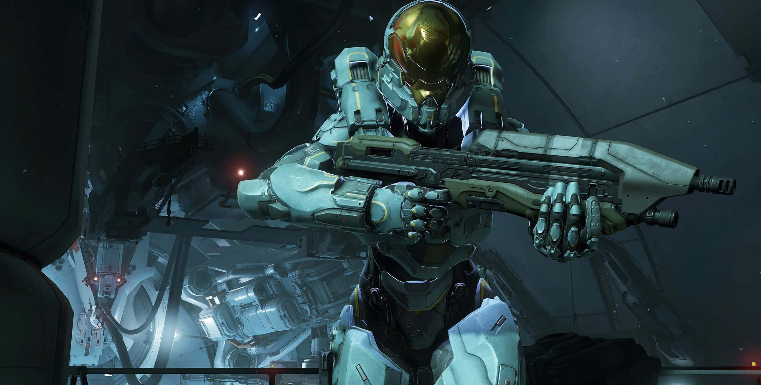 Halo 5, Blue Team, white and gold armor, 2K Desktop Wallpaper