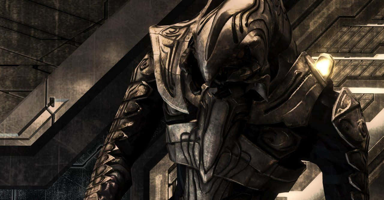 Halo Arbiter, armored warrior, intricate metallic plates, HD Desktop Wallpaper