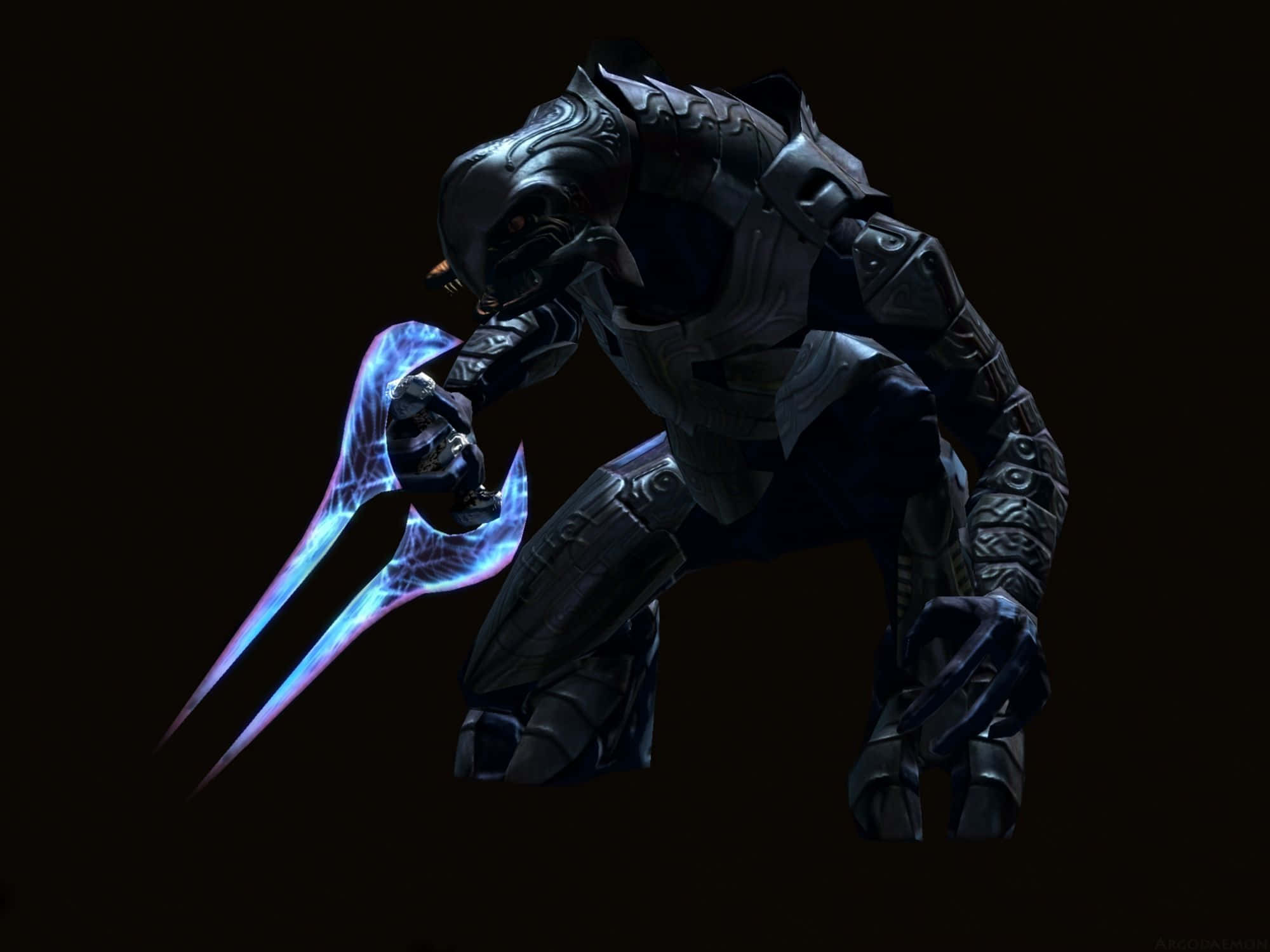 Halo Arbiter, Arbiter, glowing blue energy weapon, Full HD Desktop Wallpaper
