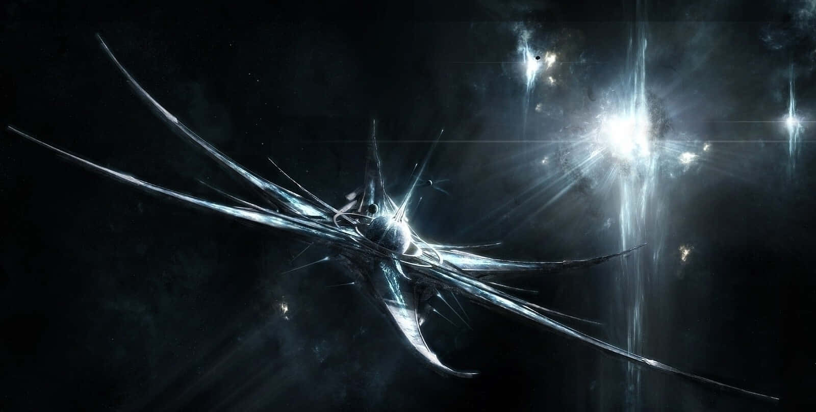 Halo Ark, silver, spiky wings, HD Desktop Wallpaper