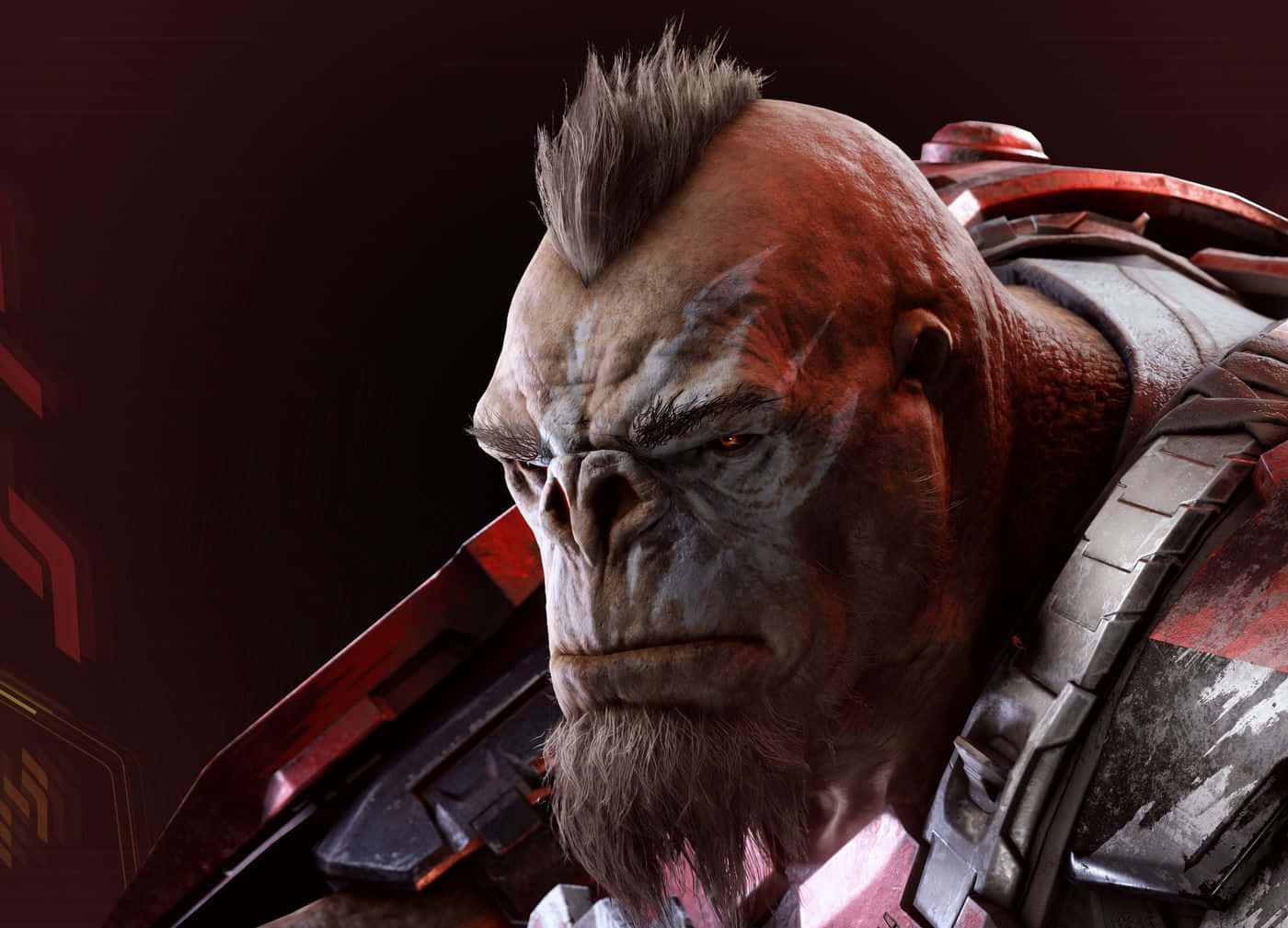 Halo Brutes, mohawk, glowing red eyes, HD Desktop Wallpaper