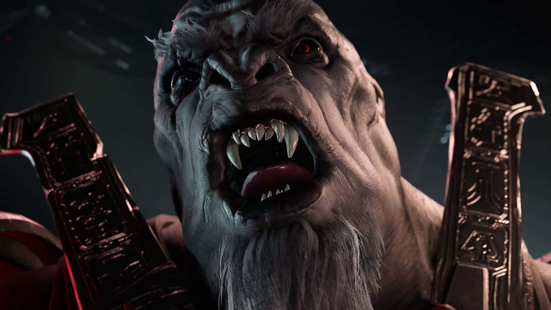 Halo Brutes, glowing red eyes, sharp fangs, Full HD Desktop Wallpaper