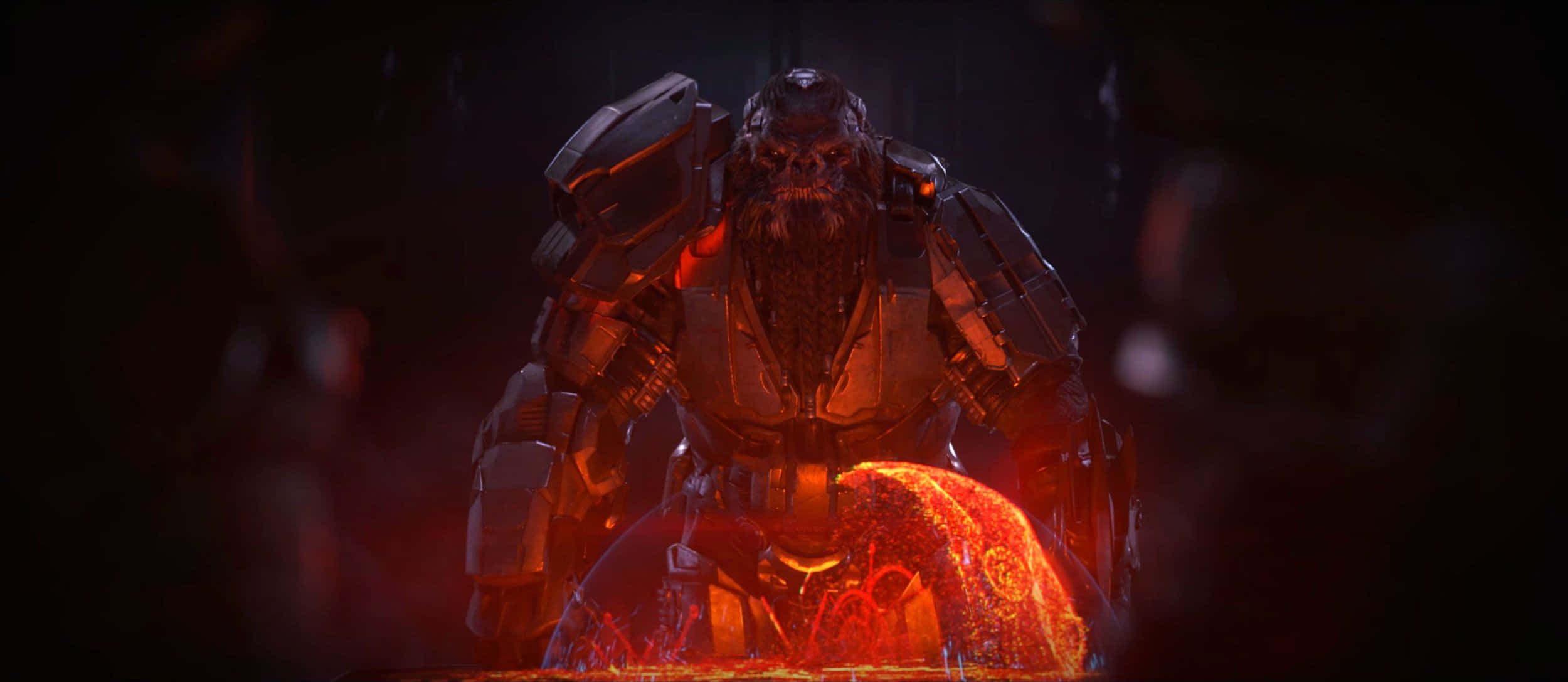 Halo Brutes, glowing red eyes, beard, Full HD Desktop Wallpaper