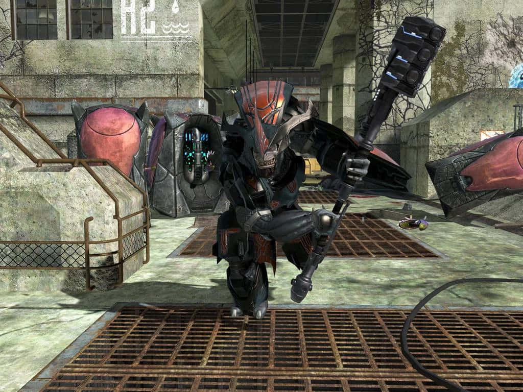 Halo Brutes, glowing blue eyes, heavy weapon, SD Desktop Wallpaper