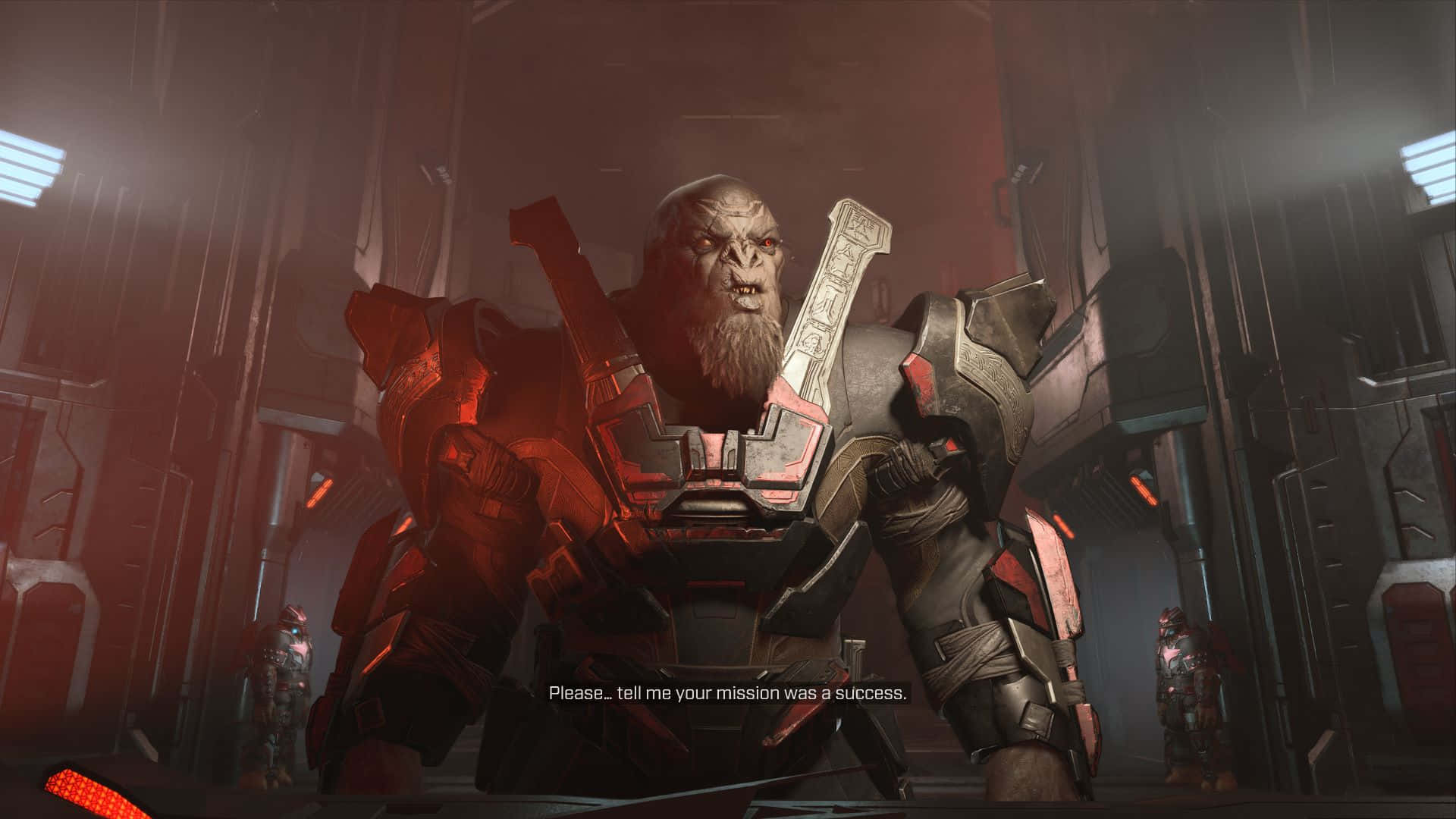 Halo Brutes, tall armored alien warrior, beard, Full HD Desktop Wallpaper