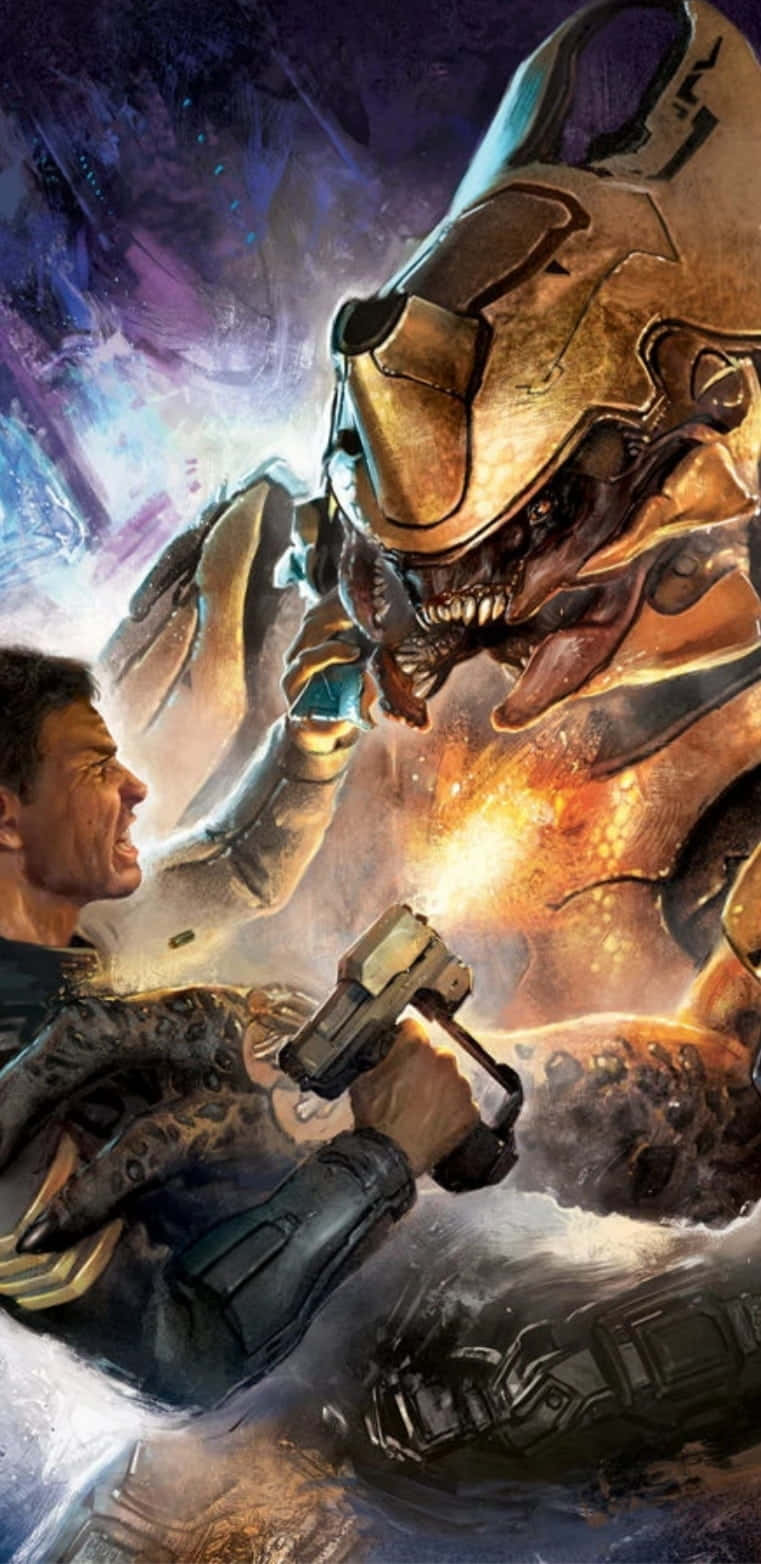 Halo Covenant, soldier, pistol, HD Phone Wallpaper