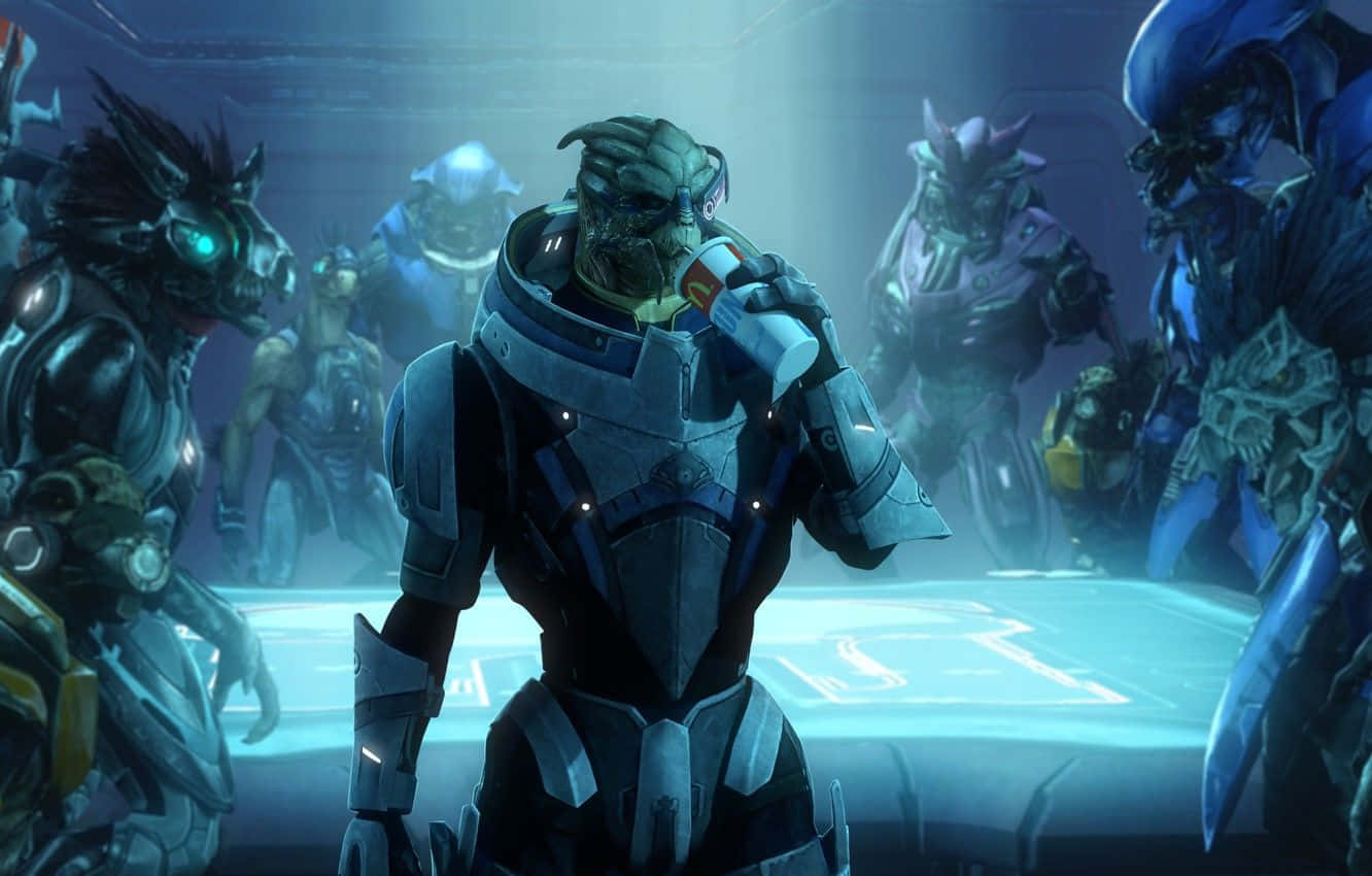 Halo Covenant, green-skinned alien, futuristic armor, HD Desktop Wallpaper