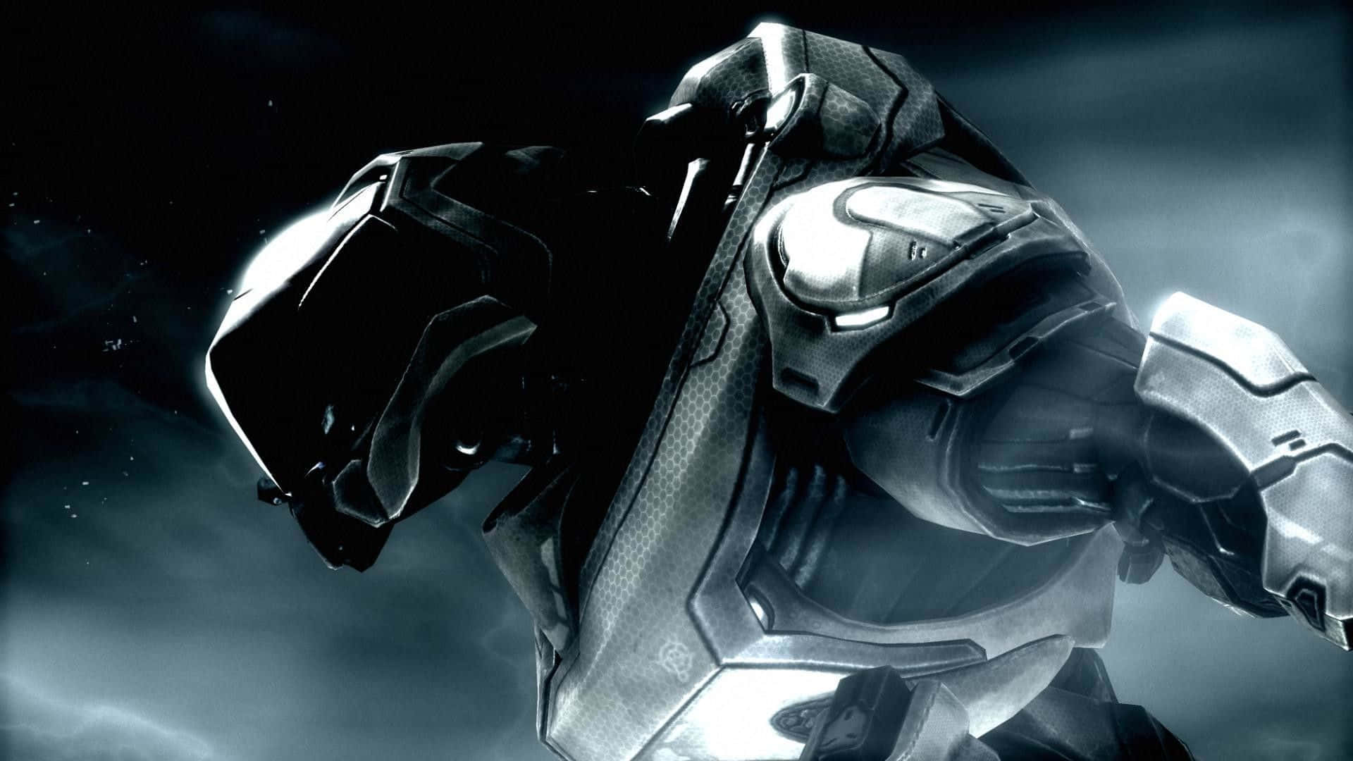 Halo Covenant, sleek silver and black armor, futuristic armored soldier, Full HD Desktop Wallpaper