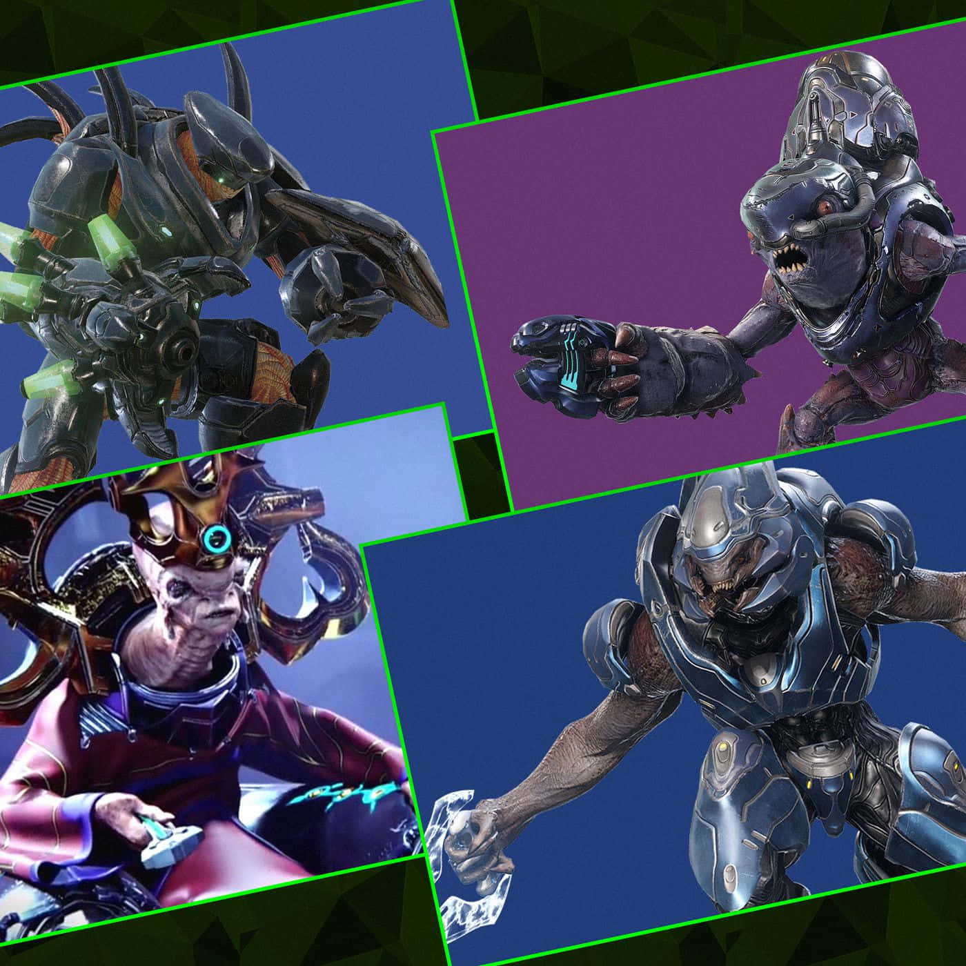 Halo Covenant, biomechanical alien warriors, armor, HD Desktop Wallpaper