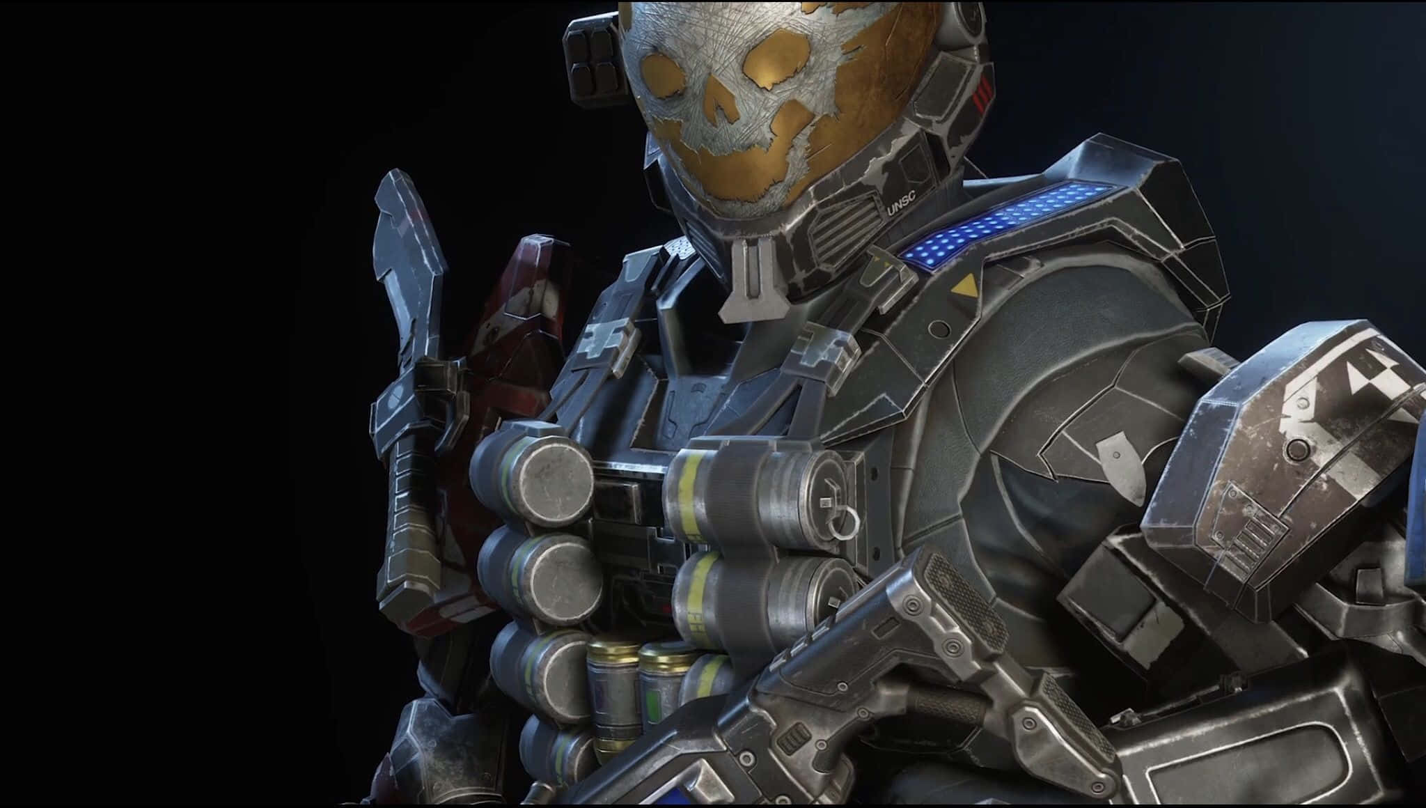 Halo Emile, A-239, skull helmet, Full HD Desktop Wallpaper