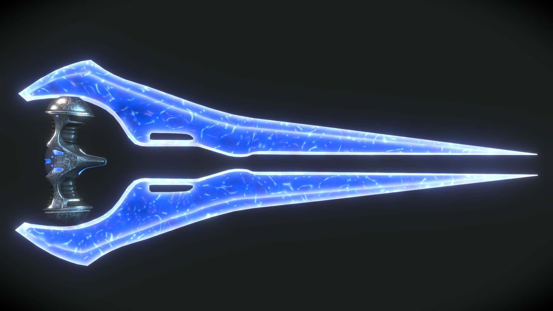 Halo Energy Sword, blue energy sword, intricate patterns, Full HD Desktop Wallpaper