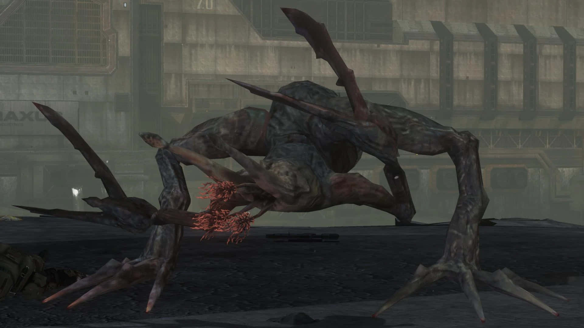 Halo Flood, multi-limbed monster, glowing red organs, Full HD Desktop Wallpaper