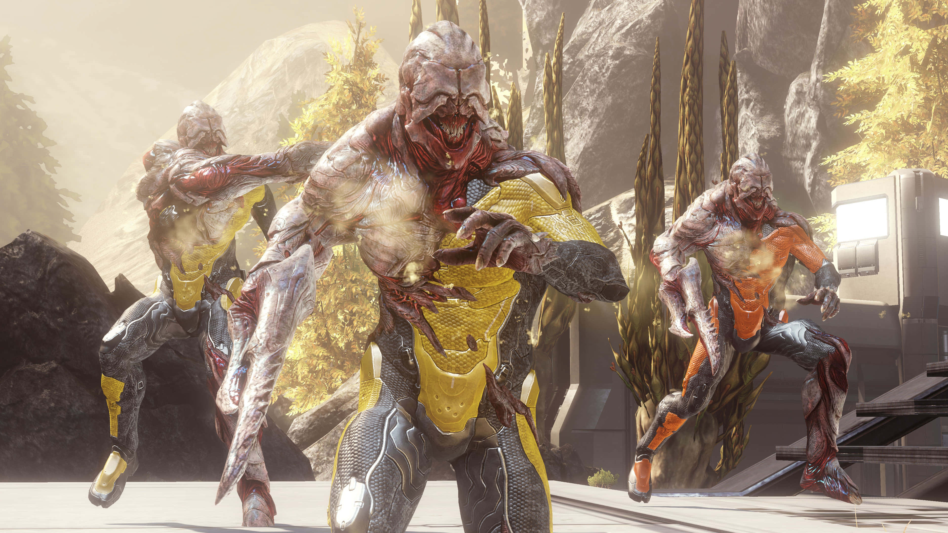 Halo Flood, biomechanical warriors, exposed flesh, 4K Desktop Wallpaper