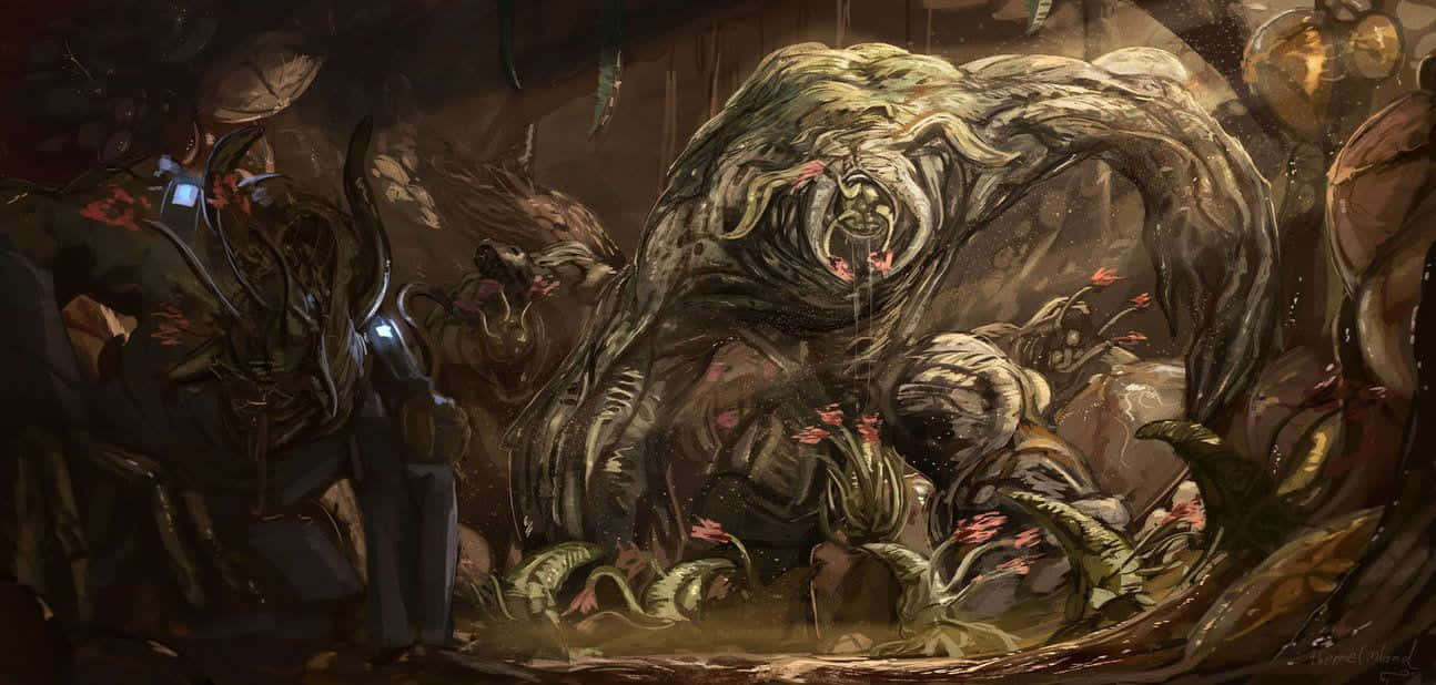 Halo Flood, Flood, moss-covered creature, HD Desktop Wallpaper