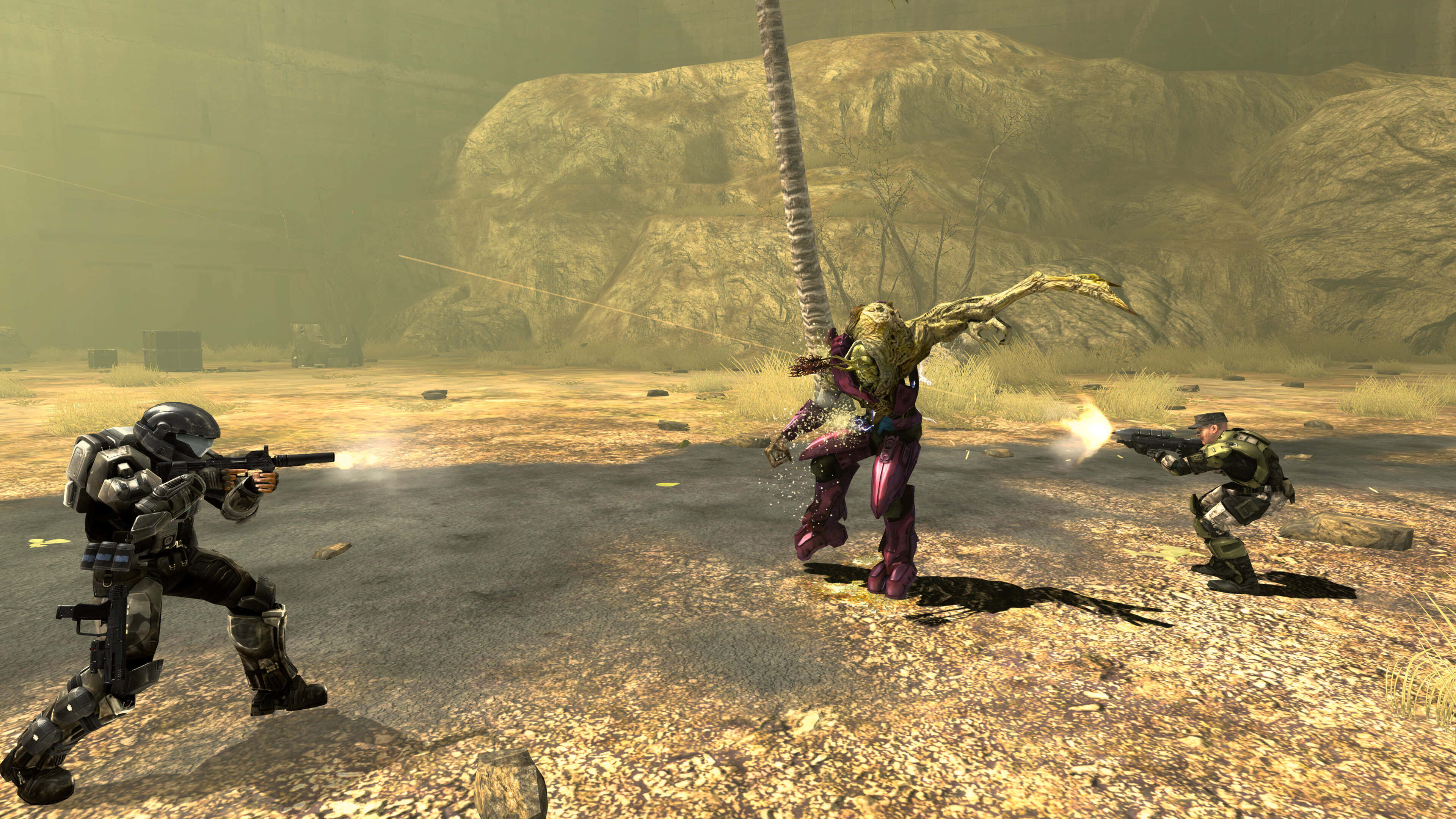 Halo Flood, futuristic armor, grotesque alien creature, 4K Desktop Wallpaper