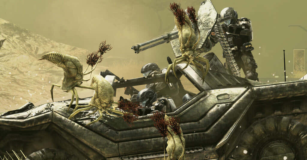 Halo, Flood, soldiers in heavy armor, SD Desktop Wallpaper
