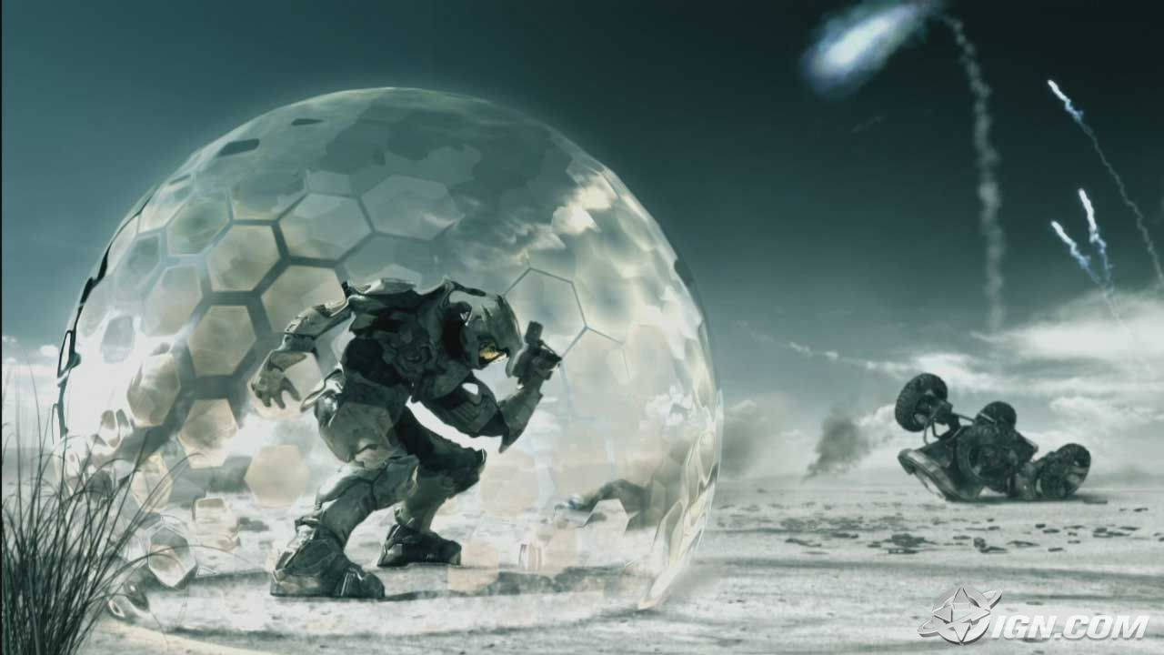 Halo, force shield, futuristic armor, HD Desktop Wallpaper