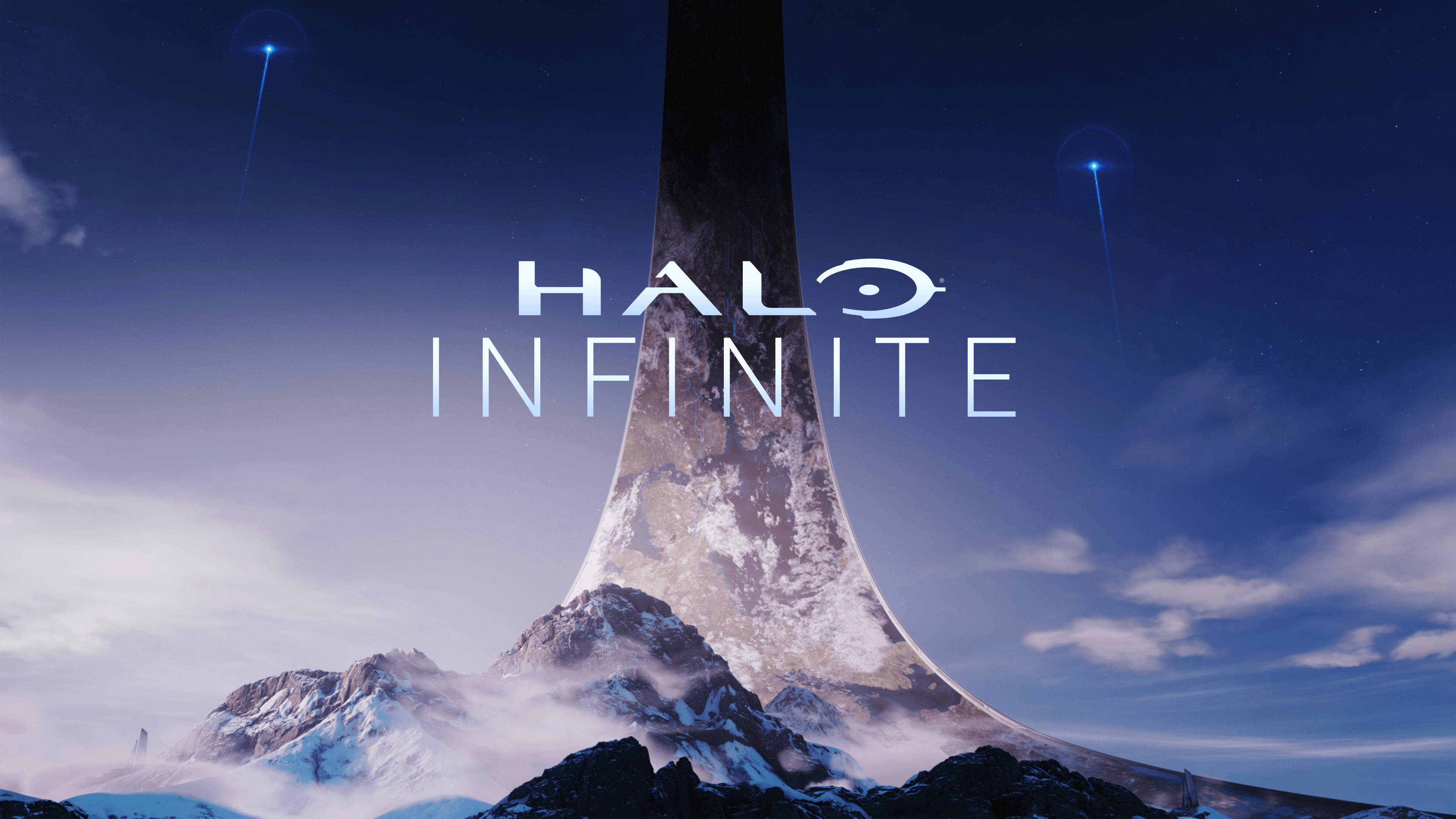 Halo Infinite, Halo ring, snowcapped mountains, 4K Desktop Wallpaper