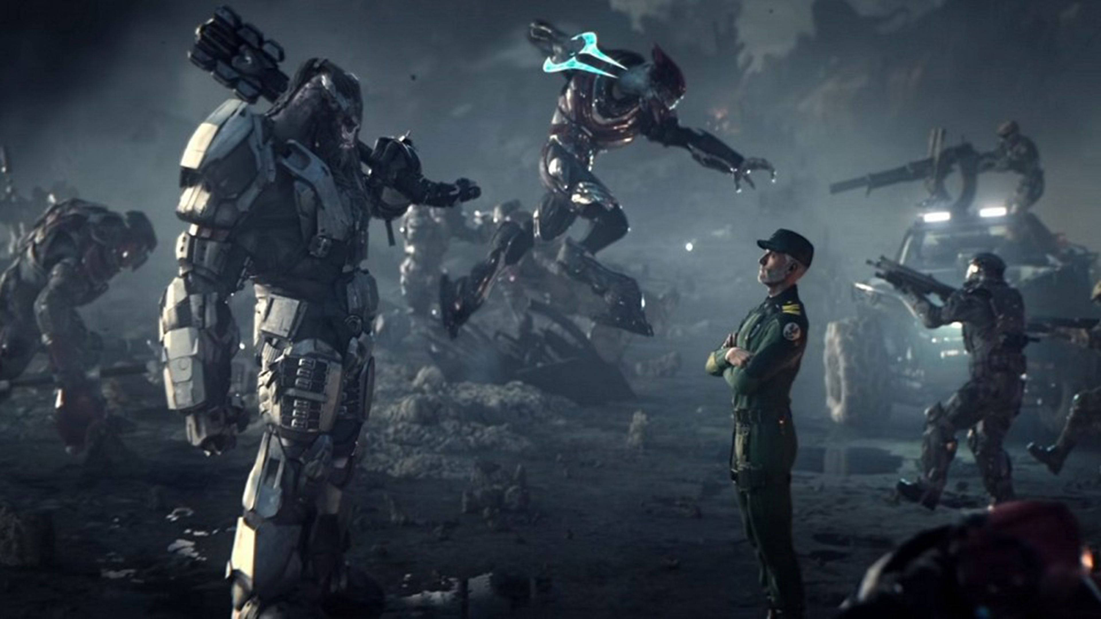 Halo Infinite, soldier, giant armored warriors, 4K Desktop Wallpaper