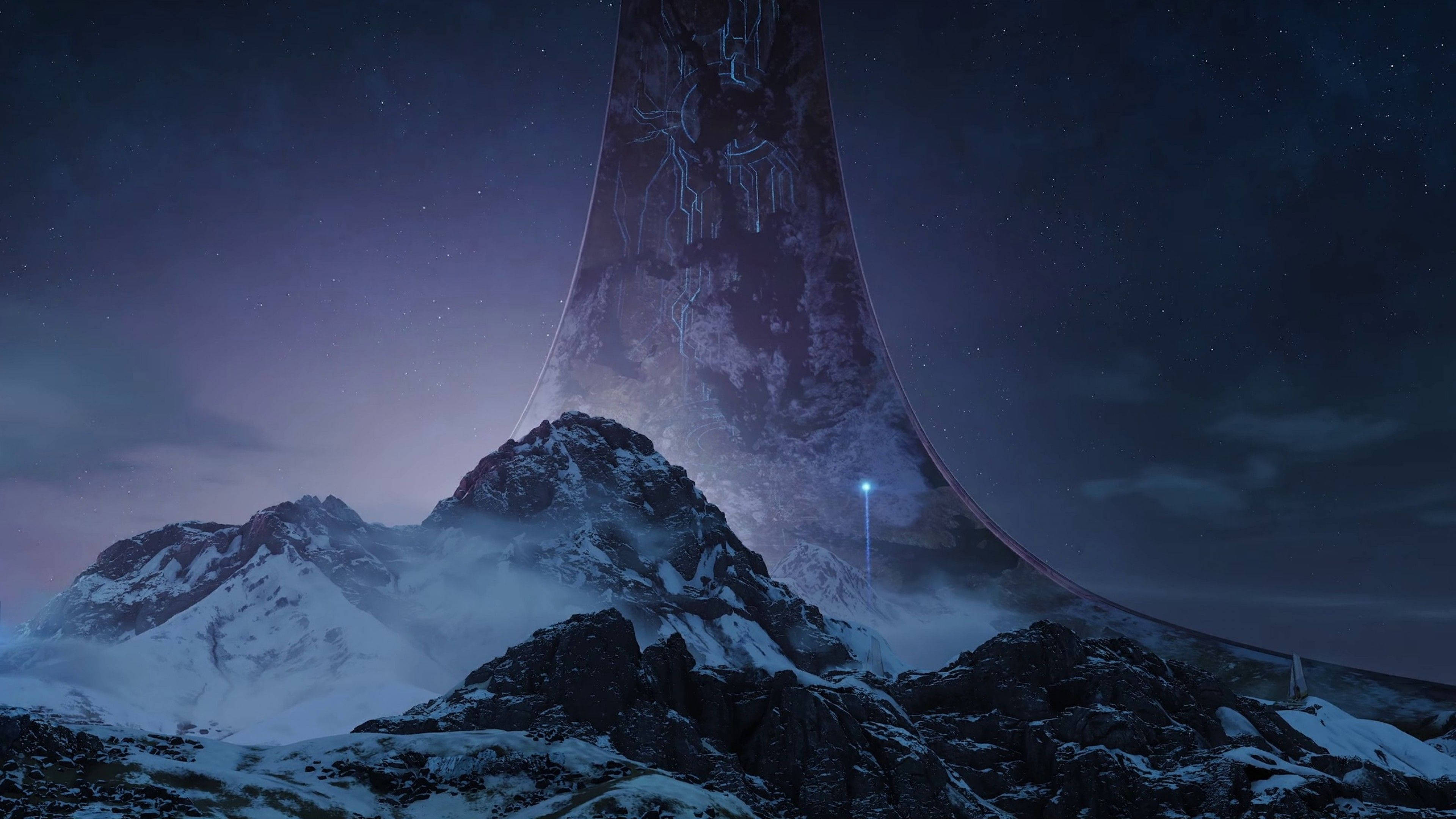 Halo Infinite, 4K, snowy tower, 4K Desktop Wallpaper