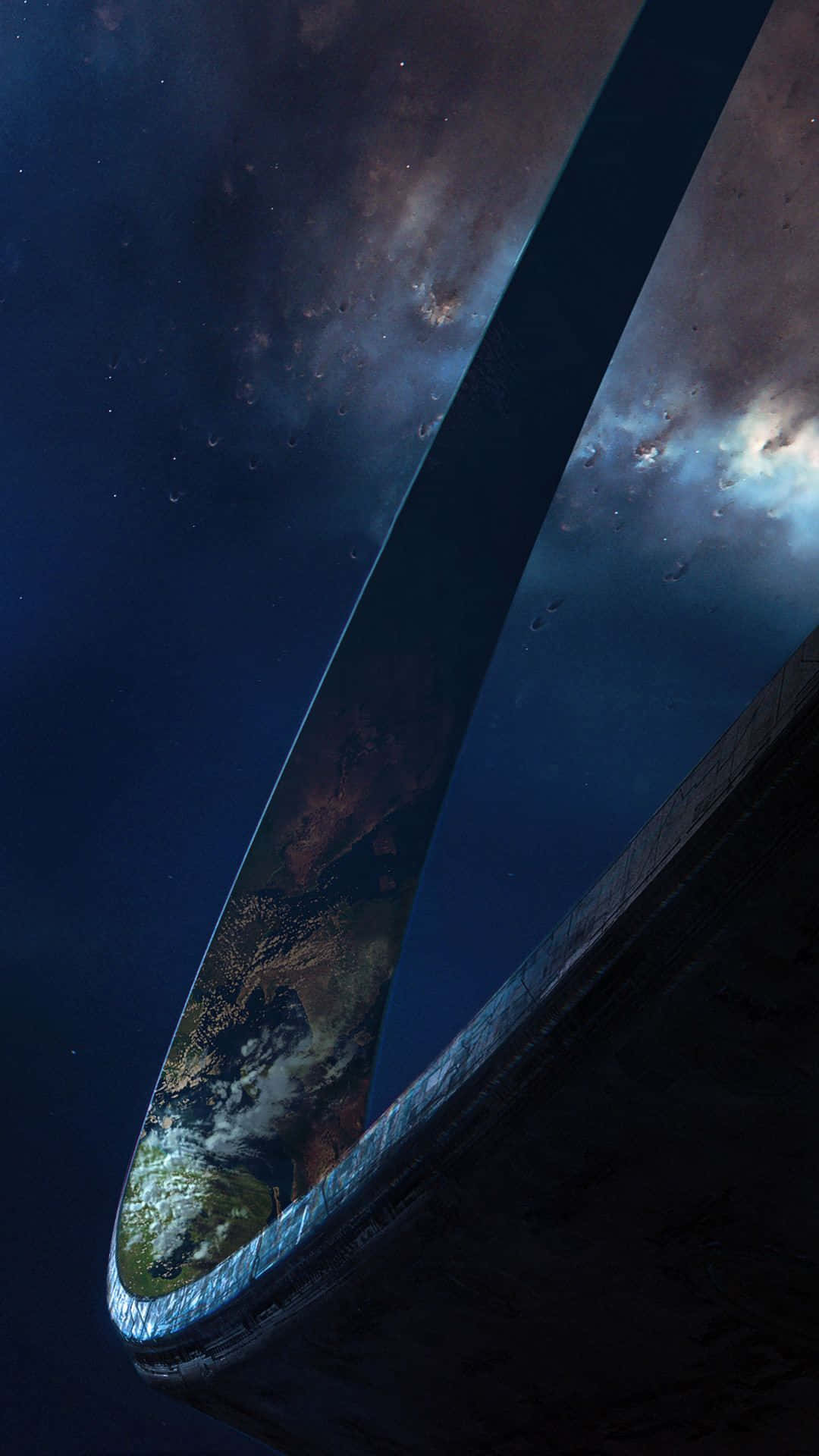Halo Ring, planet, swirling clouds, Full HD Phone Wallpaper