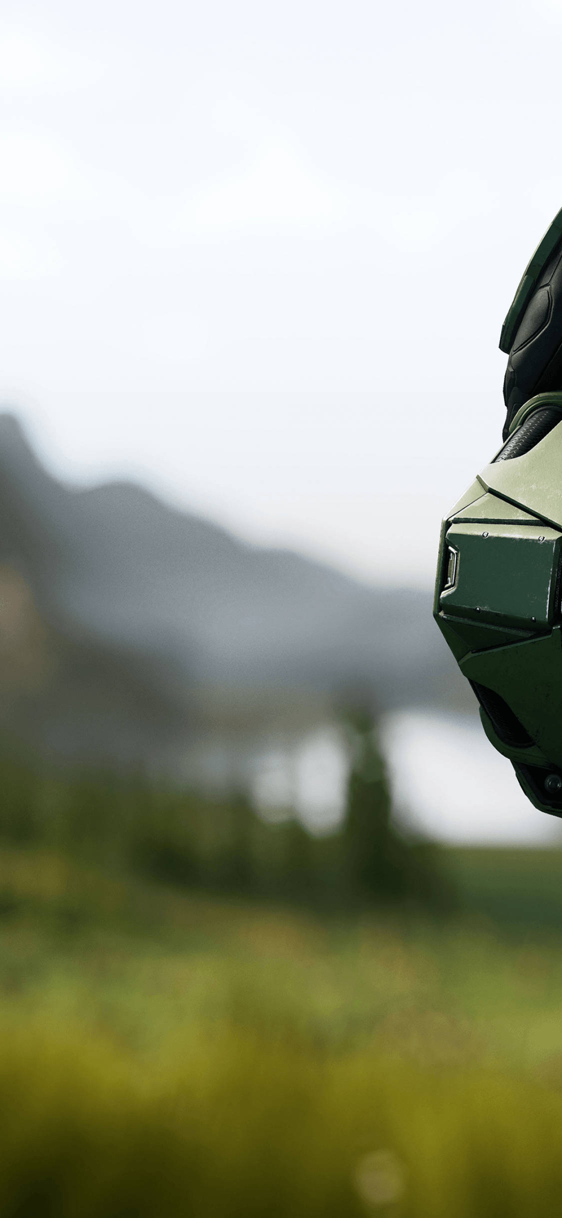 Halo Infinite, iPhone X, green armored helmet, Full HD Phone Wallpaper