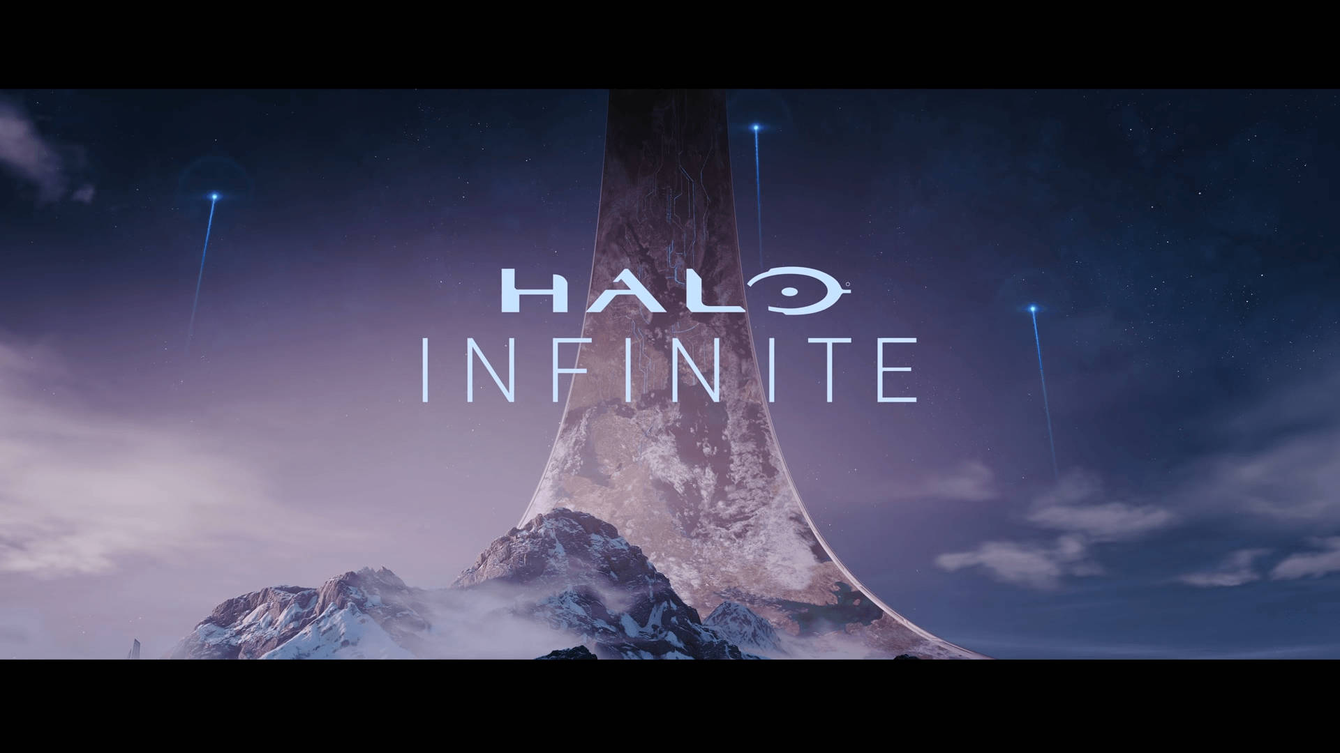 Halo Infinite, spaceships, starry twilight sky, Full HD Desktop Wallpaper
