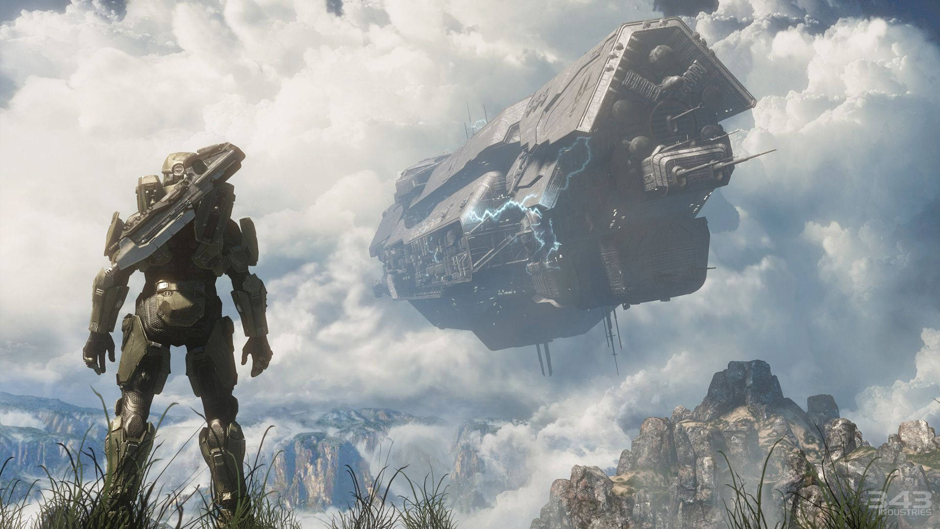 Halo Infinite, spaceship, heavy armor, Full HD Desktop Wallpaper
