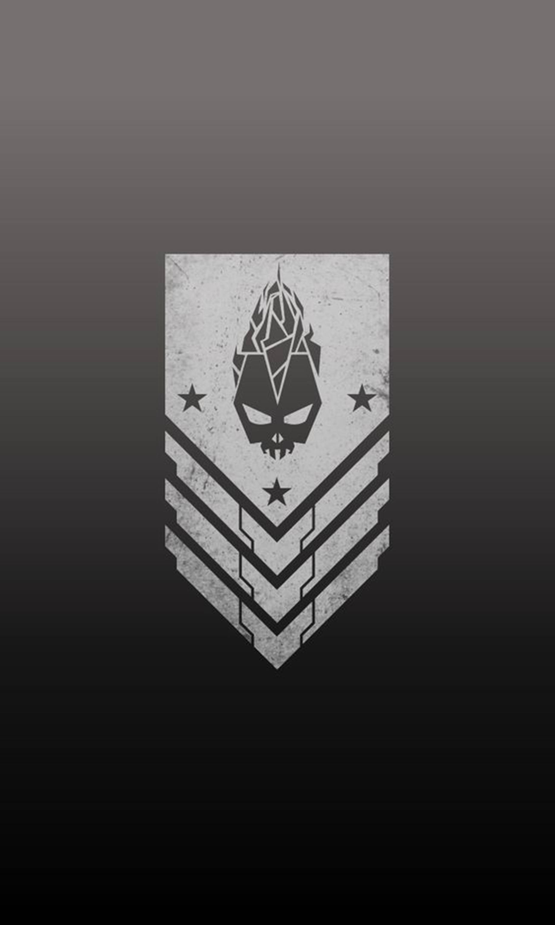 Halo Logo, arrow skull, geometric skull, 2K Phone Wallpaper