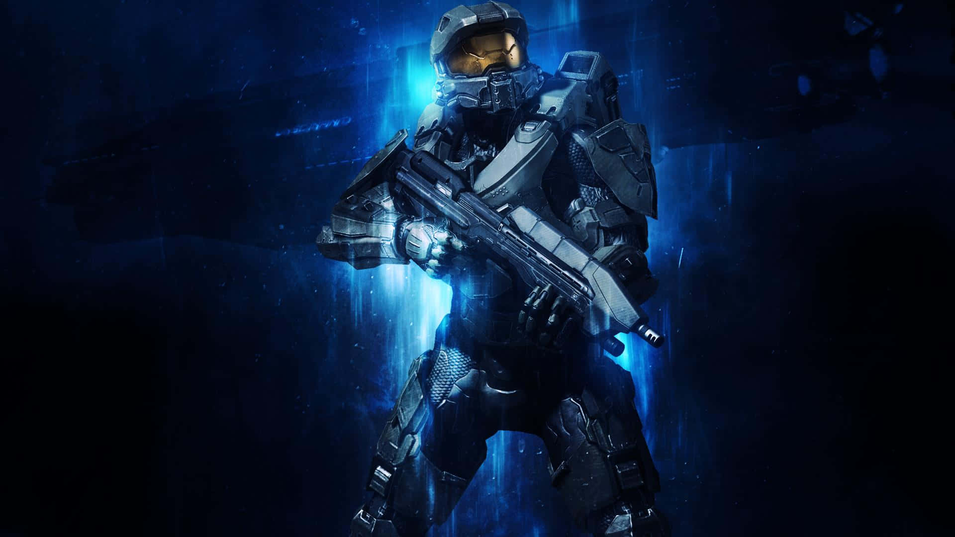 Halo, Master Chief, blue, Full HD Desktop Wallpaper