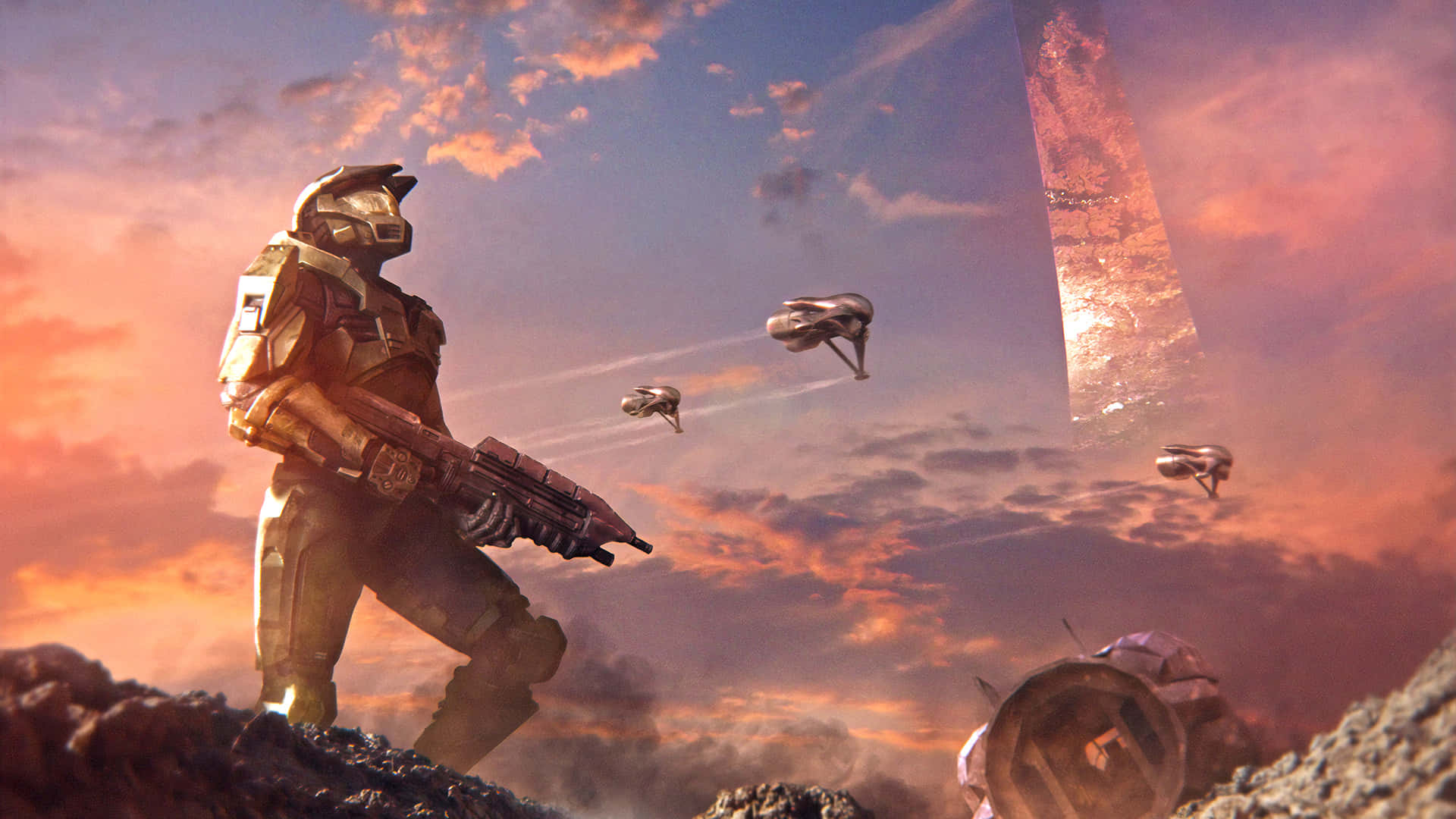 Halo, Master Chief, futuristic armor, Full HD Desktop Wallpaper