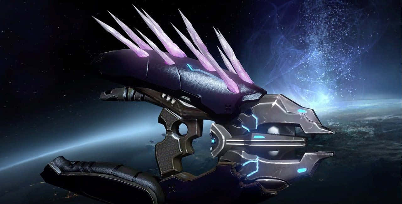 Halo Needler, purple, black, HD Desktop Wallpaper