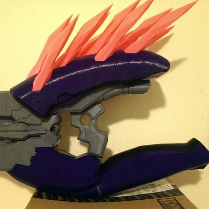 Halo Needler, purple grip, coral red spikes, SD Desktop Wallpaper