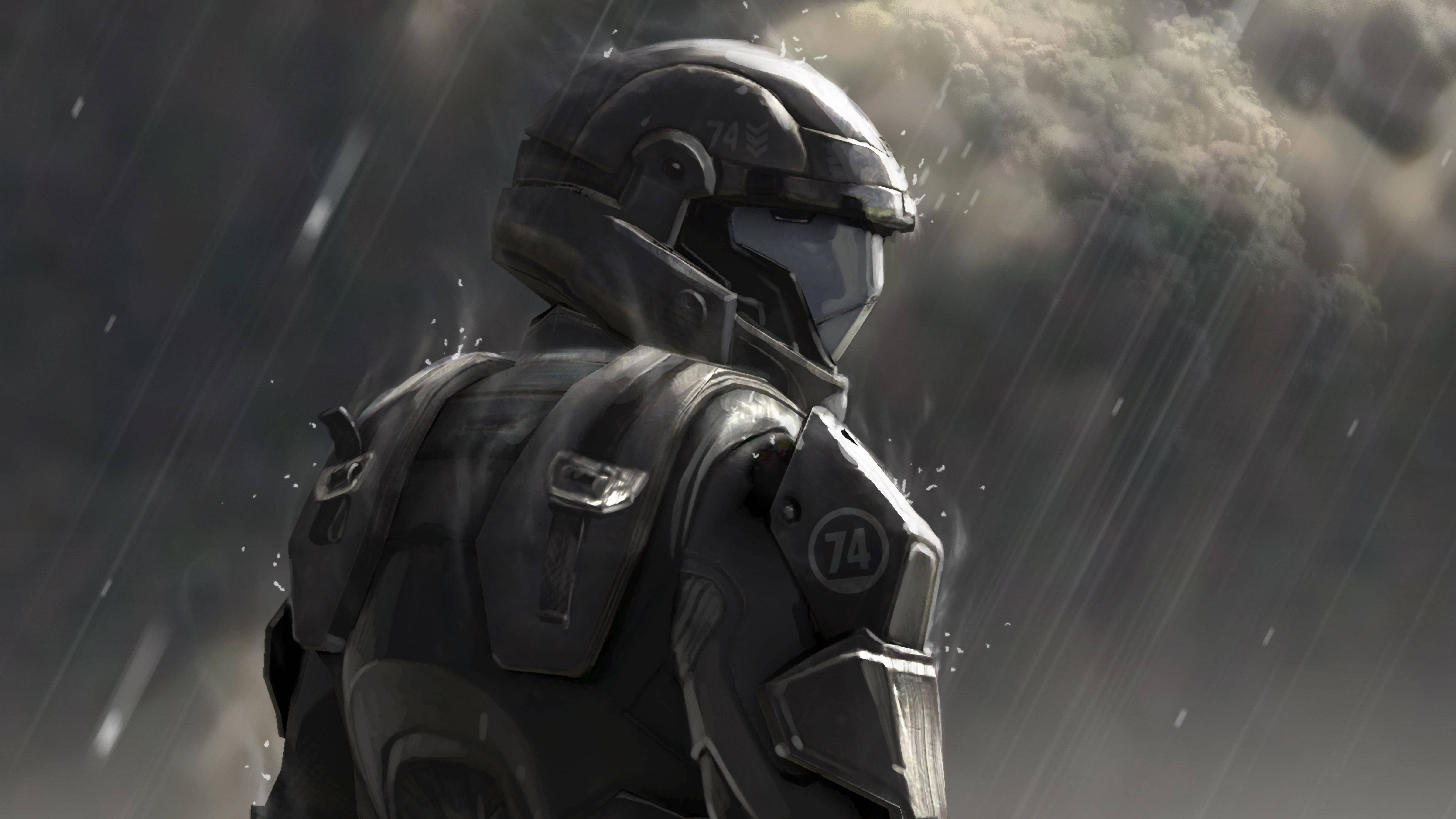 Halo 3: ODST, soldier, dark armor, 5K Desktop Wallpaper