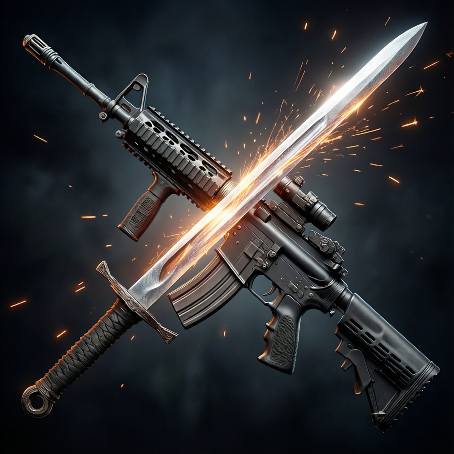 Halo Reach, glowing sword, modern assault rifle, HD Desktop Wallpaper
